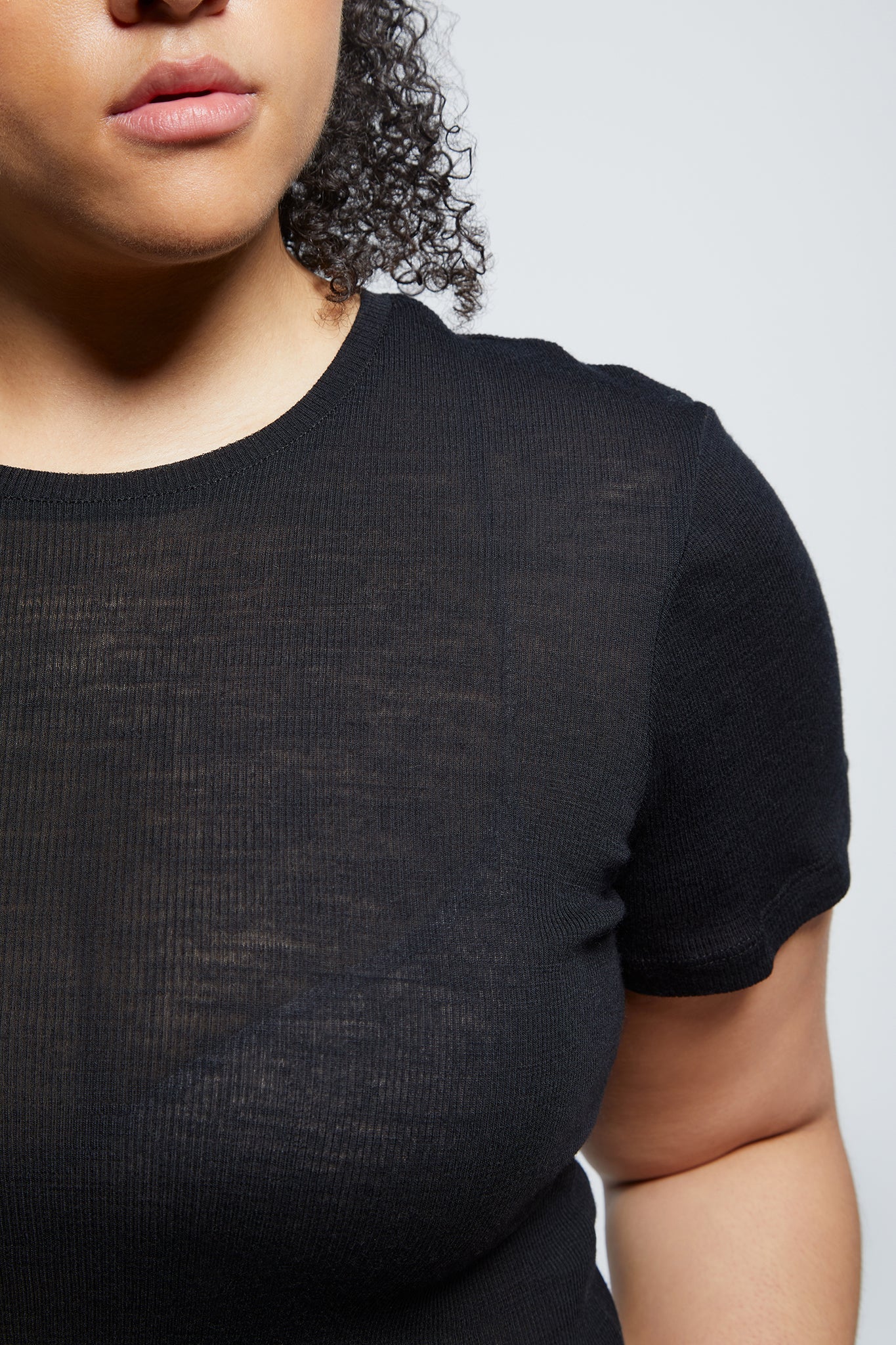 A.BCH A.34 Black Short Sleeve Thermal T-Shirt in Australian Merino