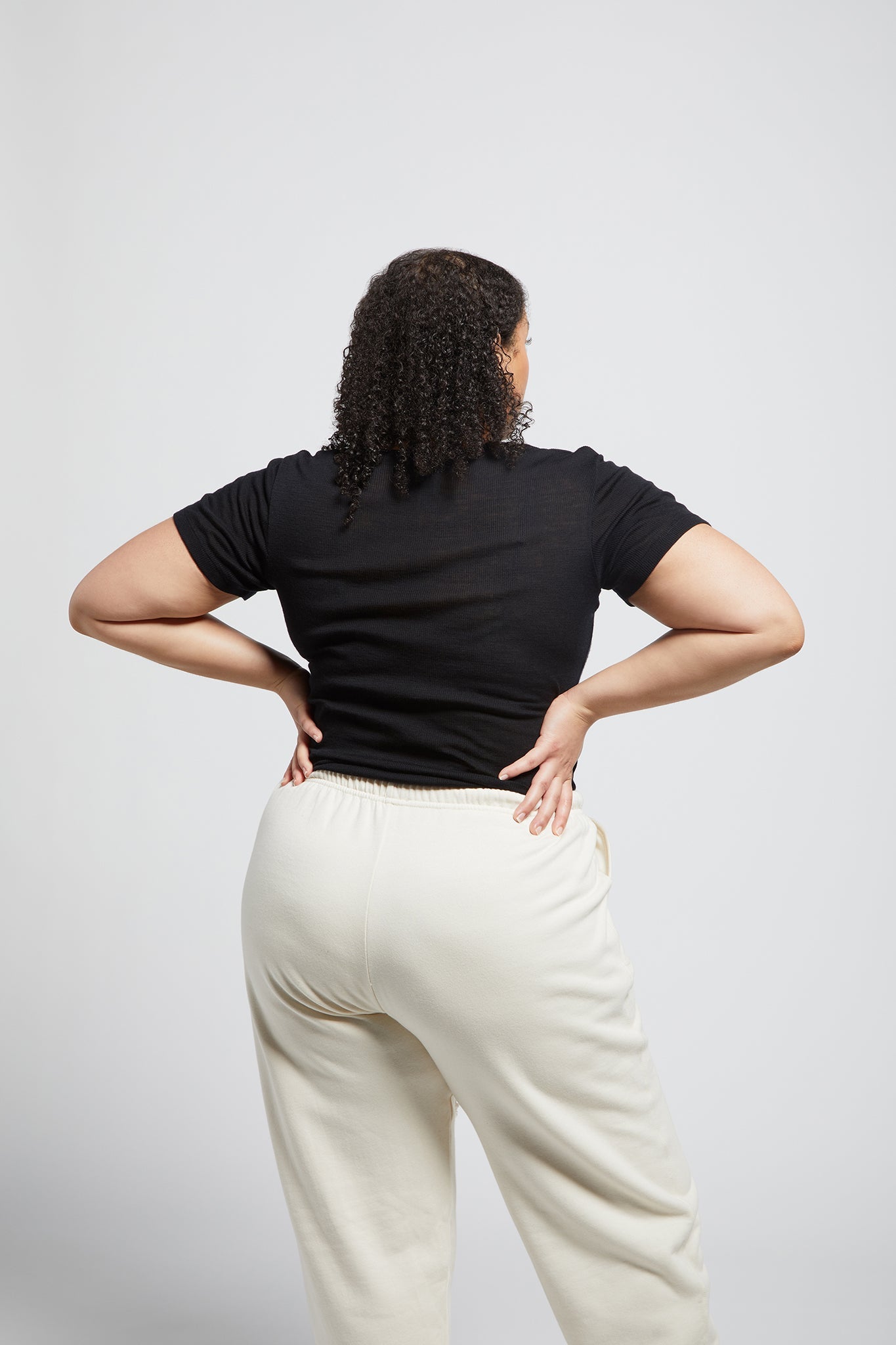 A.BCH A.34 Black Short Sleeve Thermal T-Shirt in Australian Merino