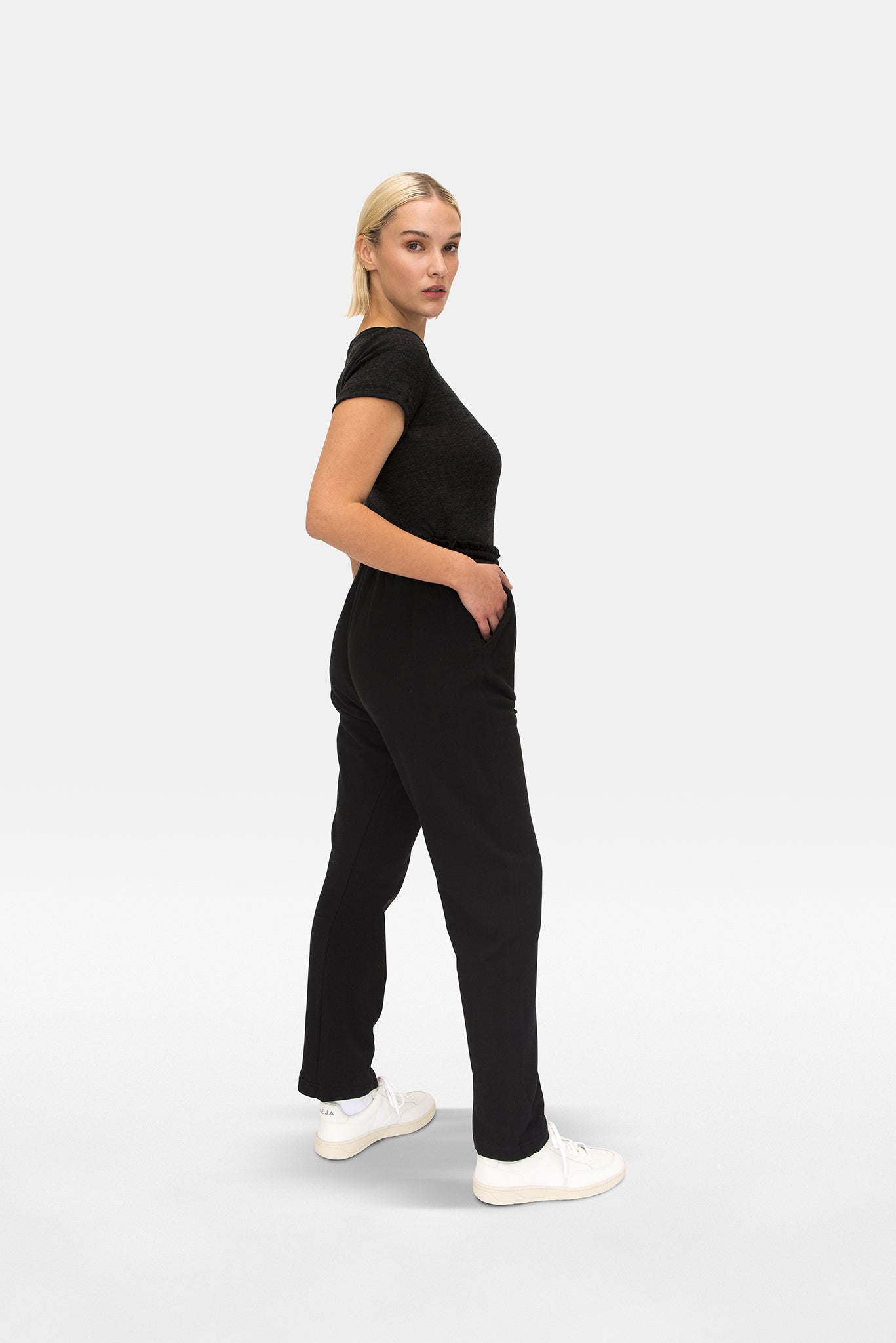 A.BCH A.34 Charcoal Short Sleeve Thermal T-Shirt in Australian Merino