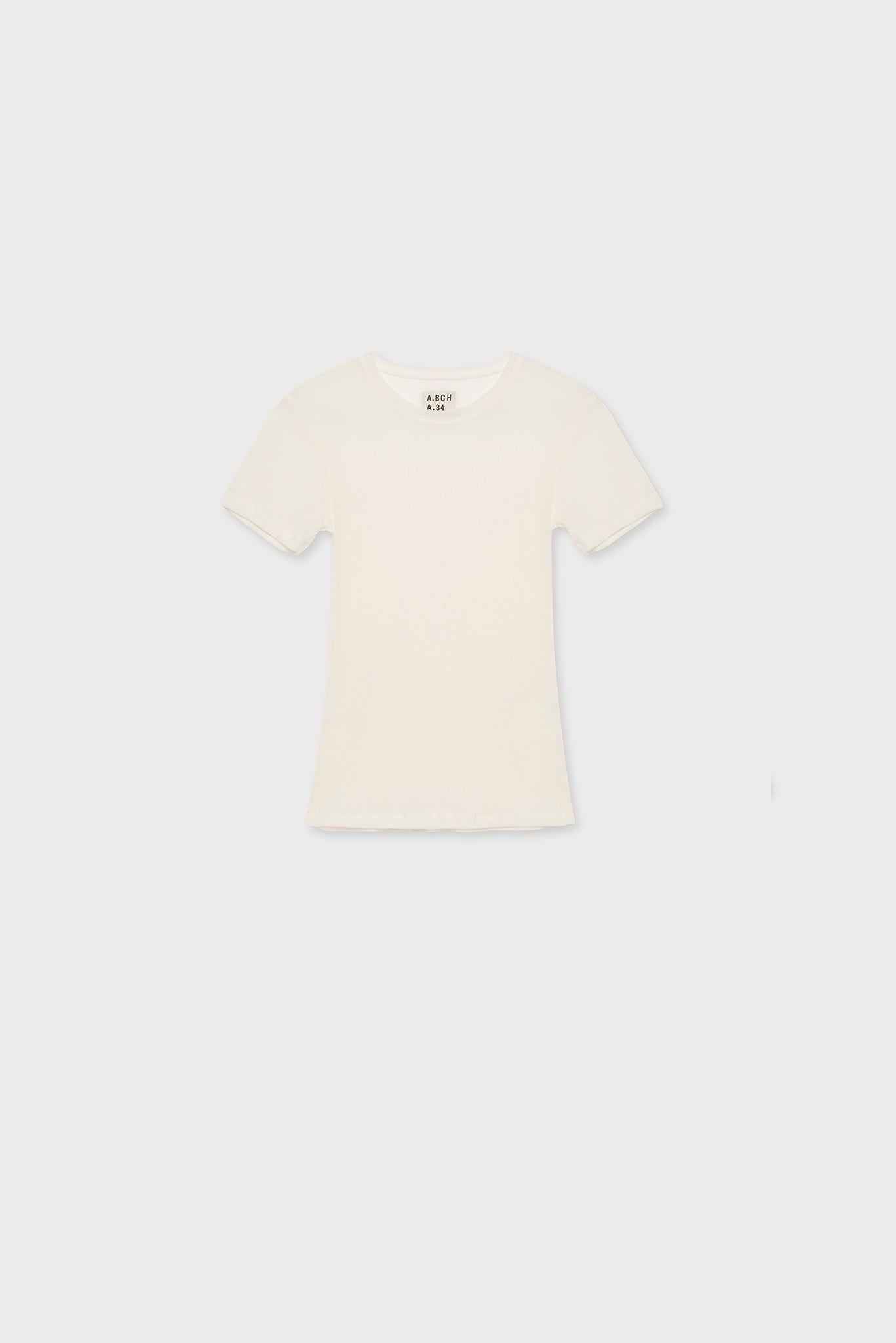 A.BCH A.34 Ivory Short Sleeve Thermal T-Shirt in Australian Merino