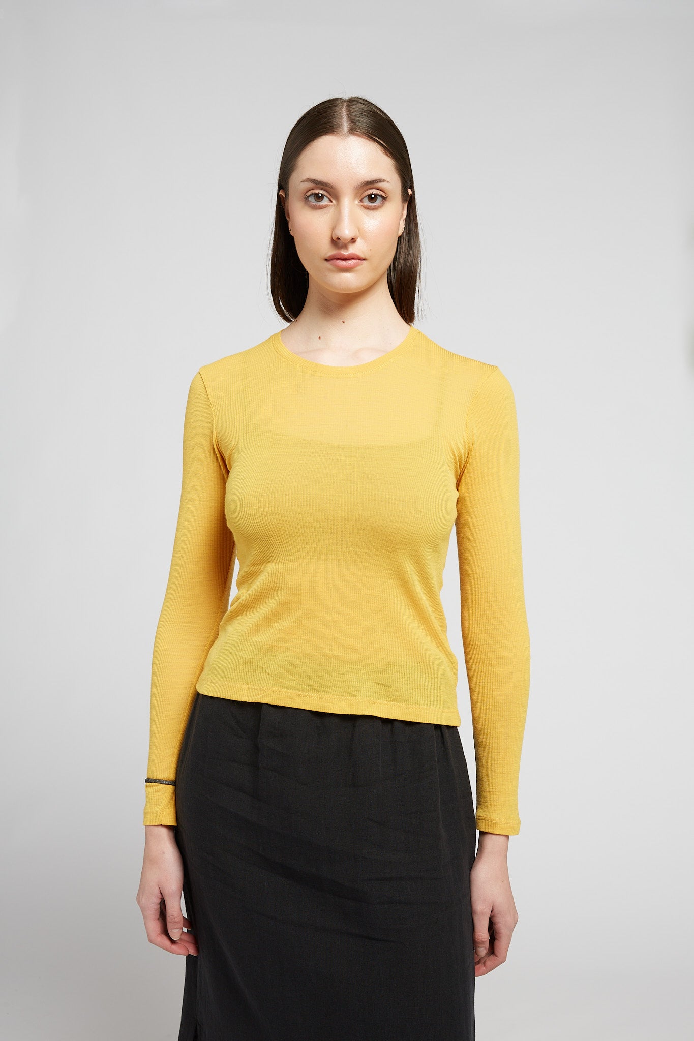A.BCH A.34 Marigold Long Sleeve Thermal T-Shirt in Australian Merino