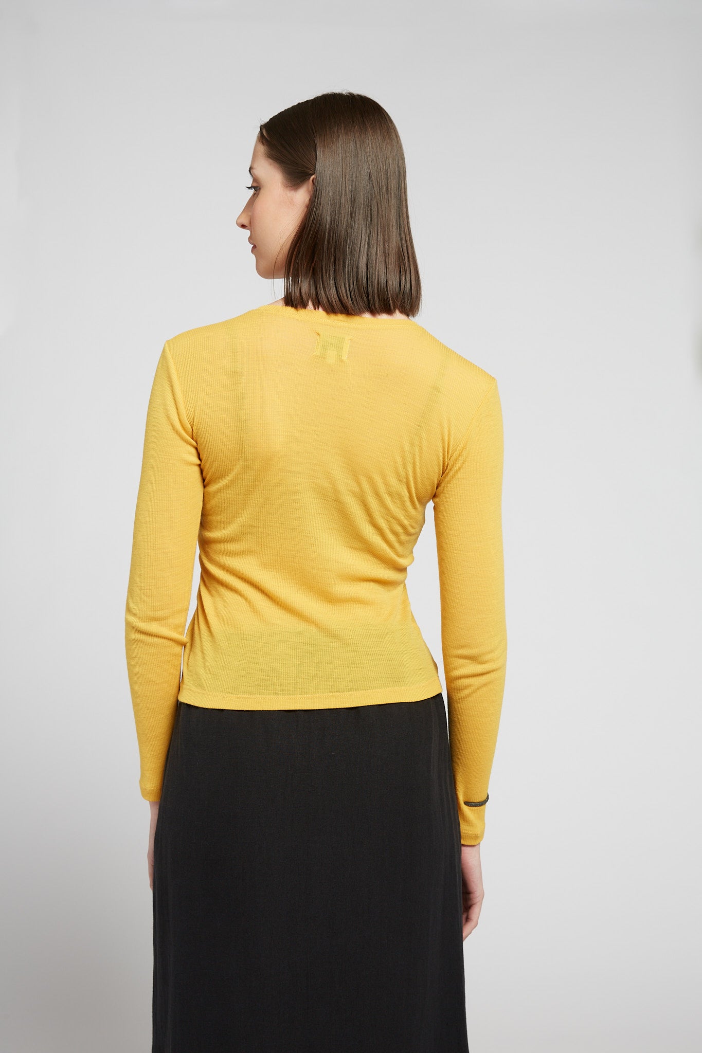 A.BCH A.34 Marigold Long Sleeve Thermal T-Shirt in Australian Merino