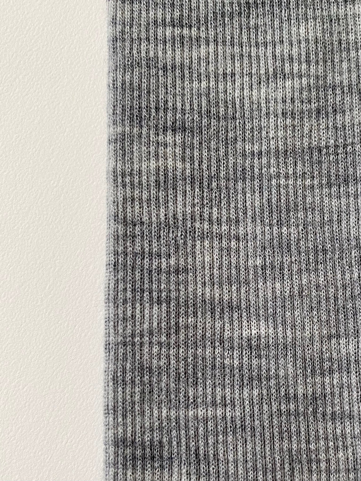 A.BCH A.34 Grey Marle Long Sleeve Thermal T-Shirt in Australian Merino