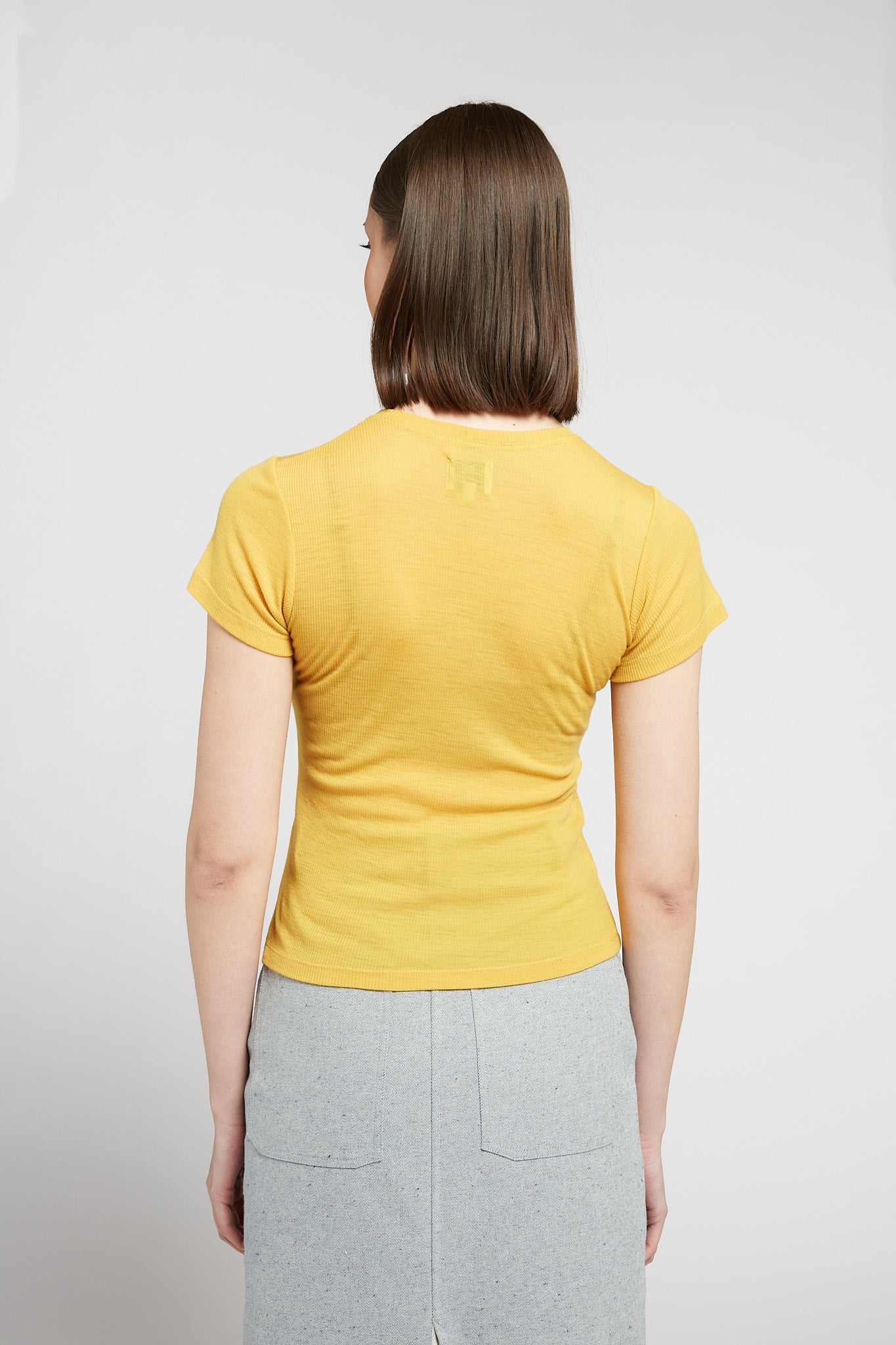 A.BCH A.34 Marigold Short Sleeve Thermal T-Shirt in Australian Merino
