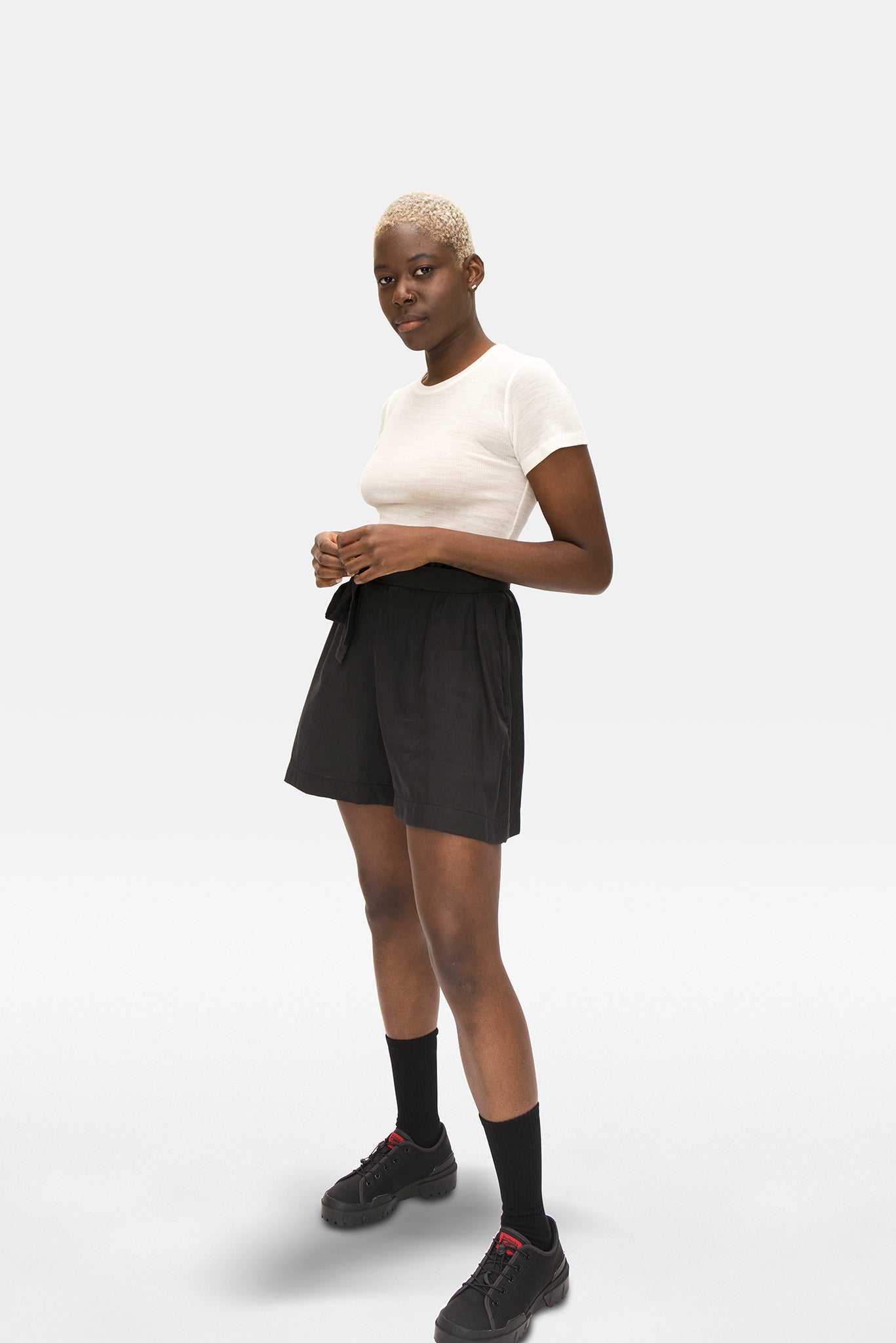 A.BCH A.34 Ivory Short Sleeve Thermal T-Shirt in Australian Merino