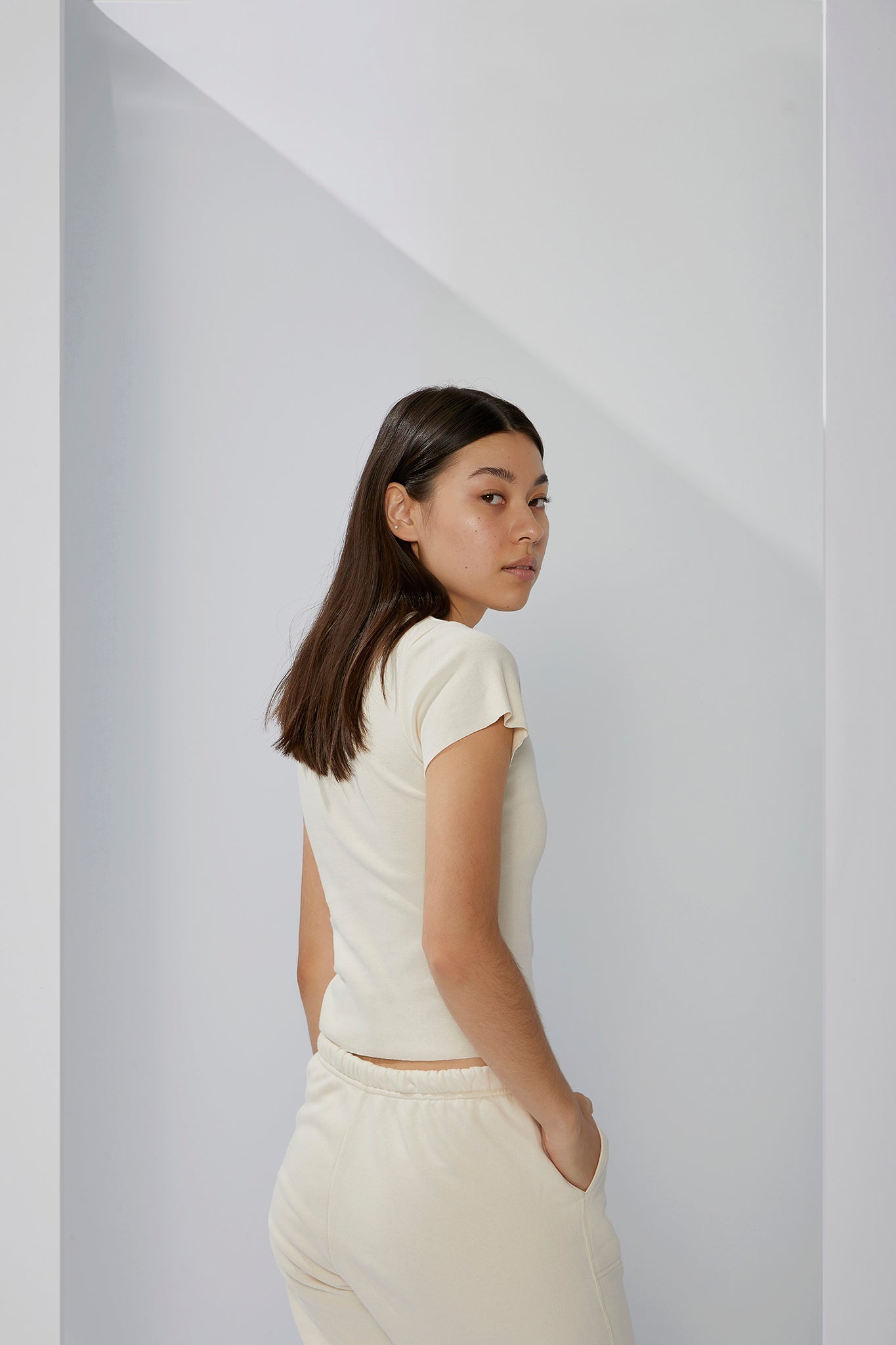A.BCH A.35 Undyed Rib T-Shirt in Organic Cotton