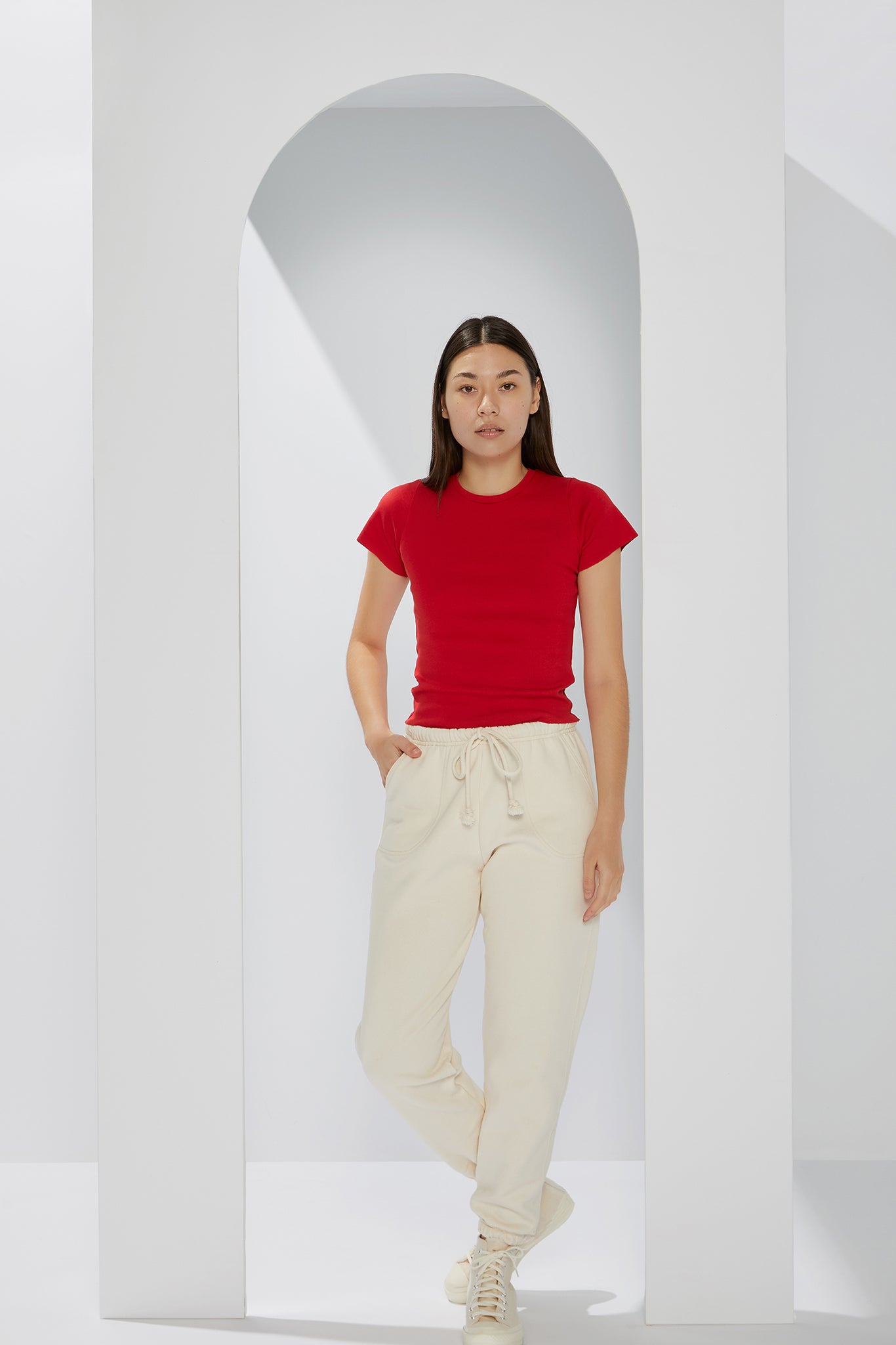 A.BCH A.35 Cherry Rib T-Shirt in Organic Cotton