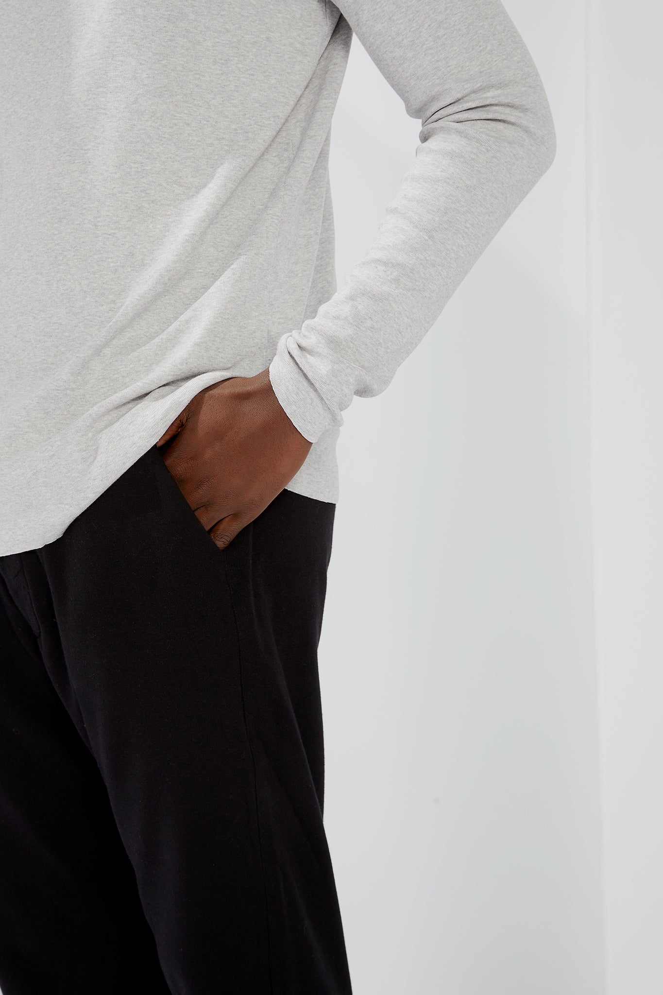A.BCH A.36 Undyed Mock Neck Skivvy in Organic Cotton Rib