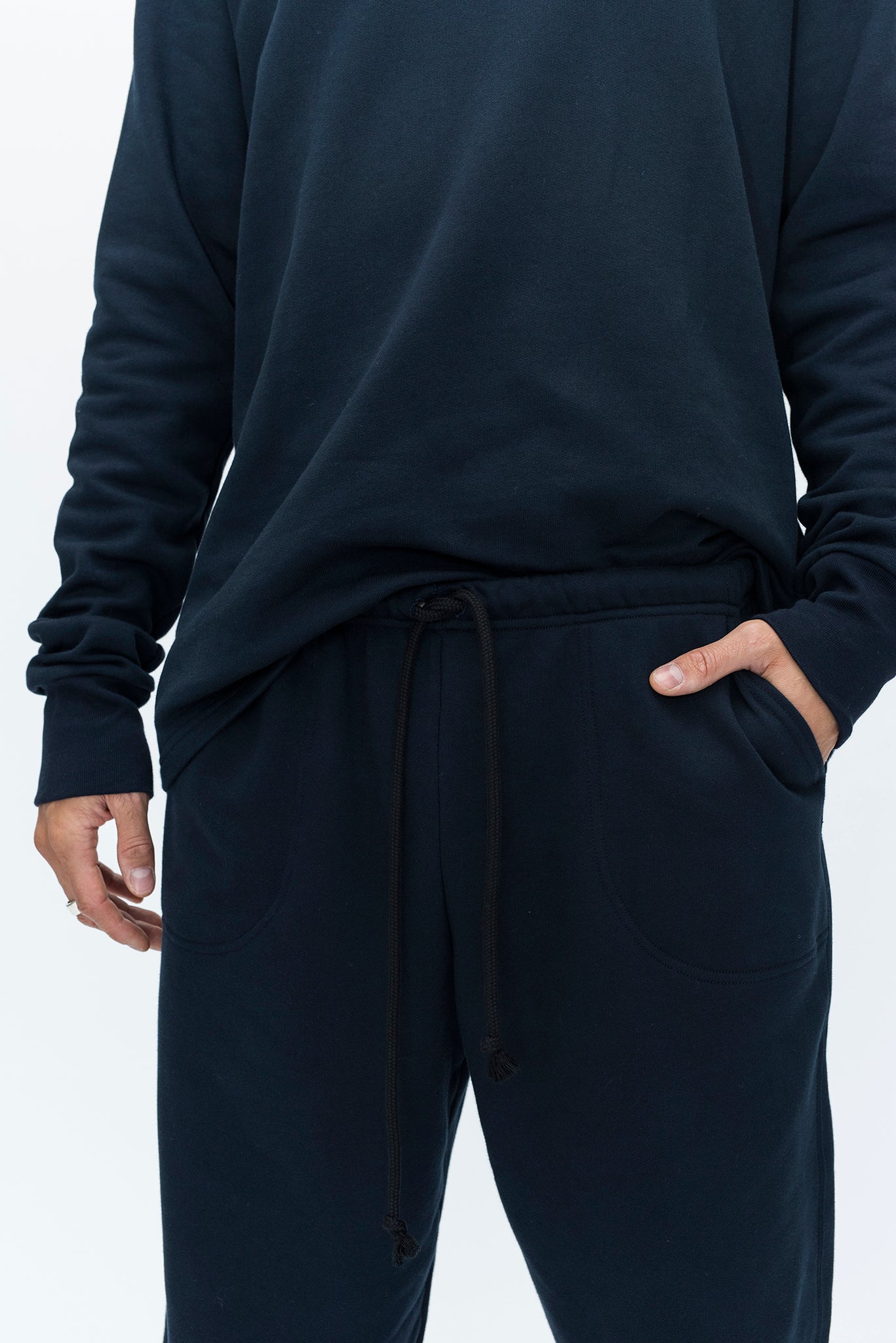 A.BCH A.37 Navy Fleecy Trackpants in Organic Cotton