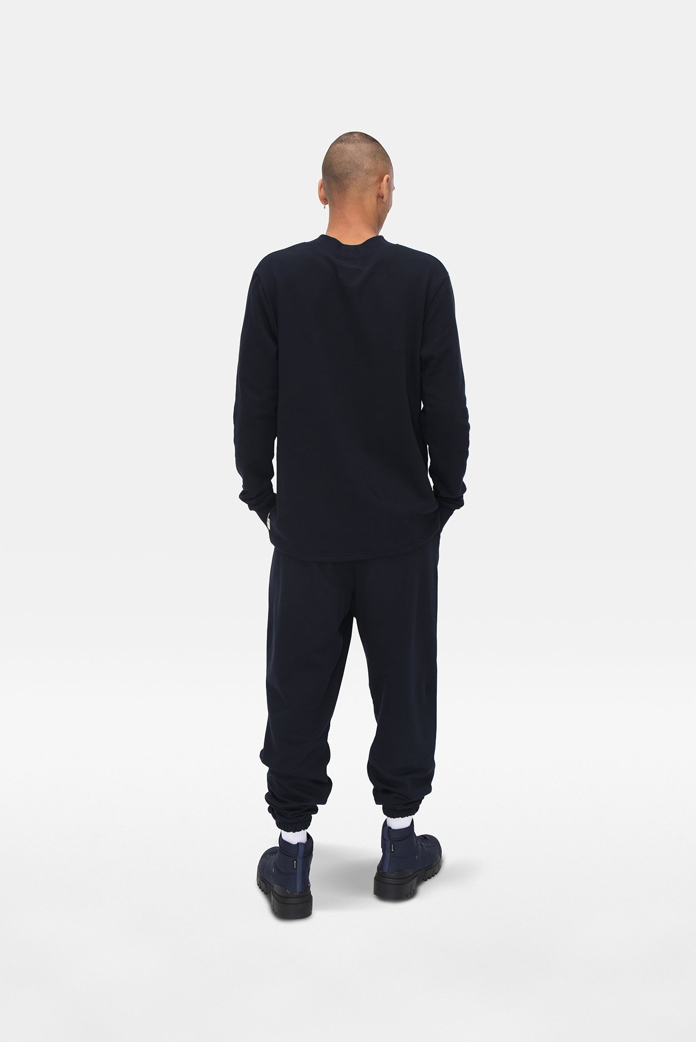 A.BCH A.37 Navy Fleecy Trackpants in Organic Cotton