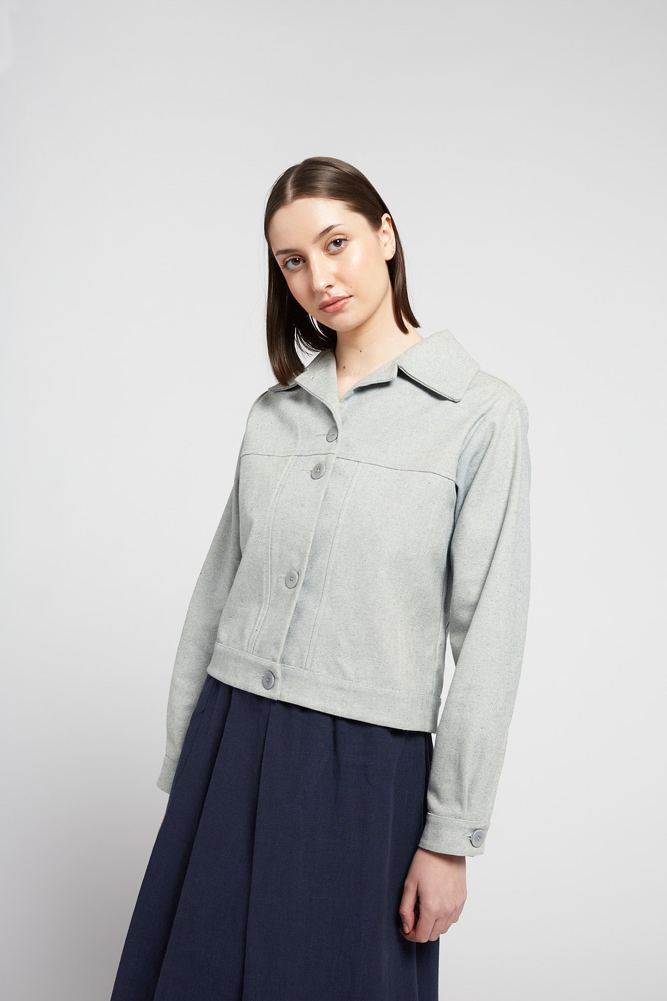 A.BCH A.38 Light Indigo Denim Jacket in Recycled Cotton