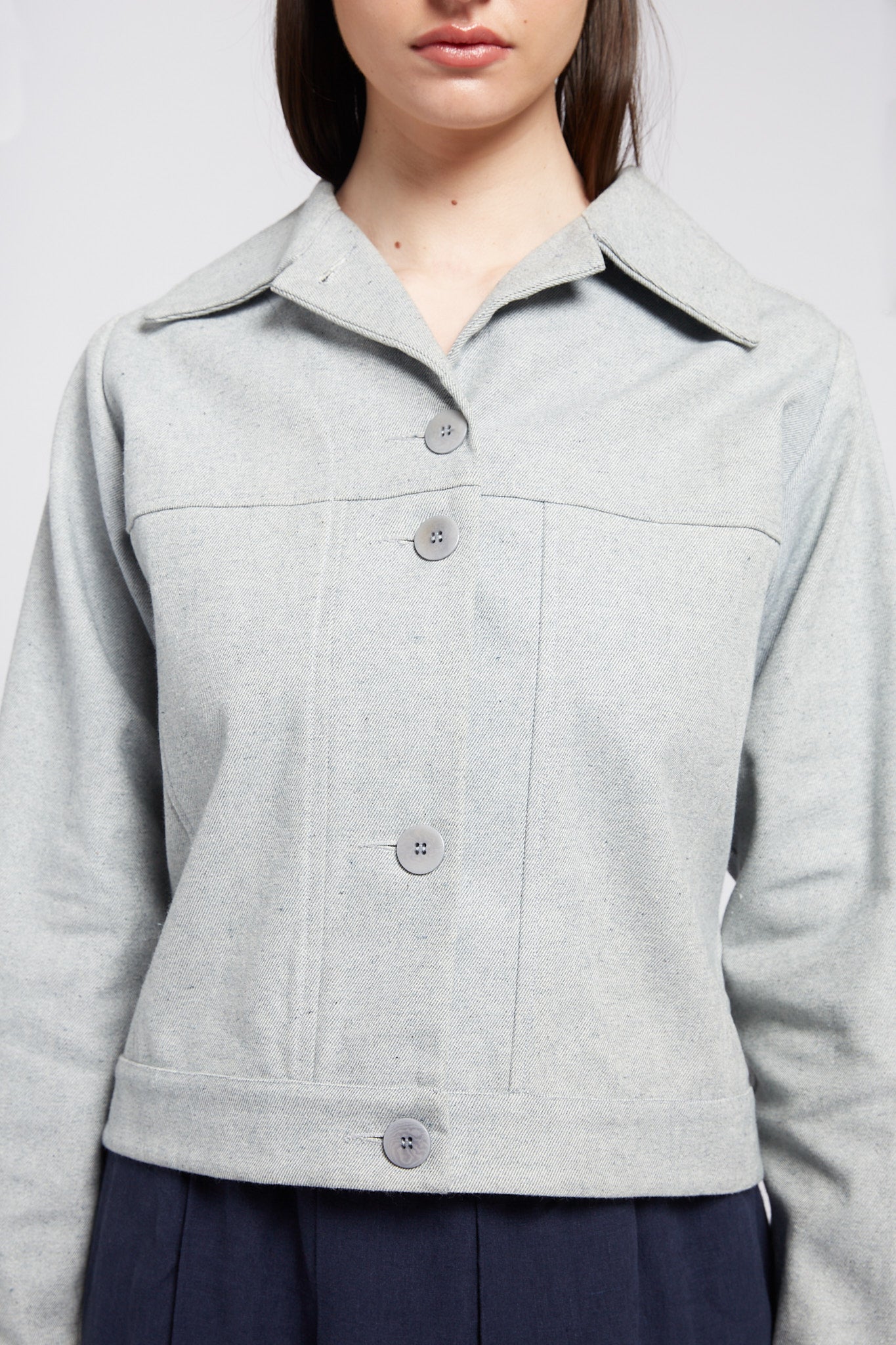 A.BCH A.38 Light Indigo Denim Jacket in Recycled Cotton