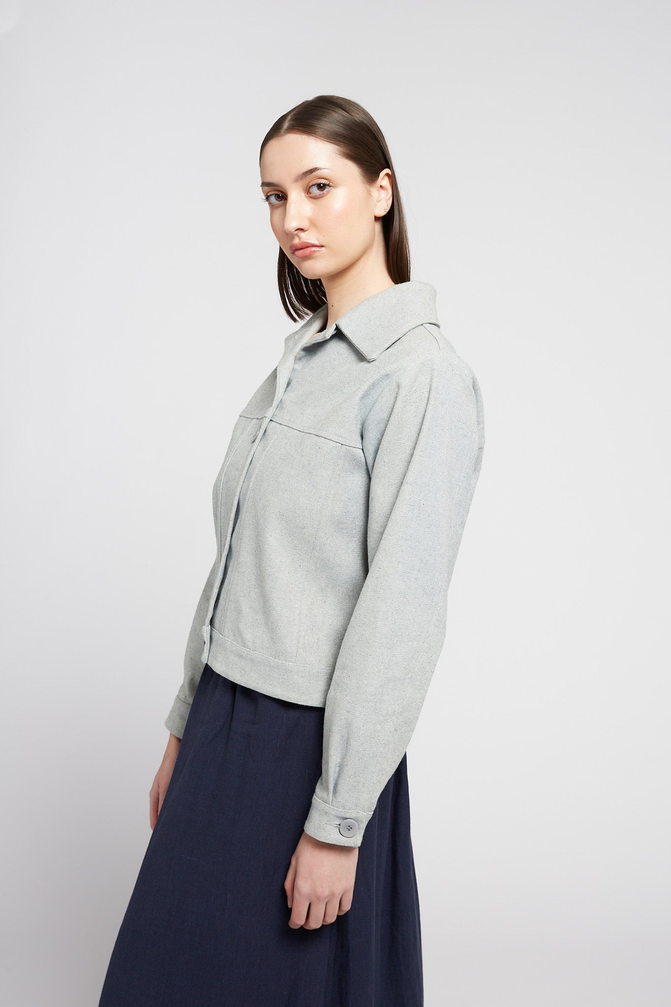 A.BCH A.38 Light Indigo Denim Jacket in Recycled Cotton
