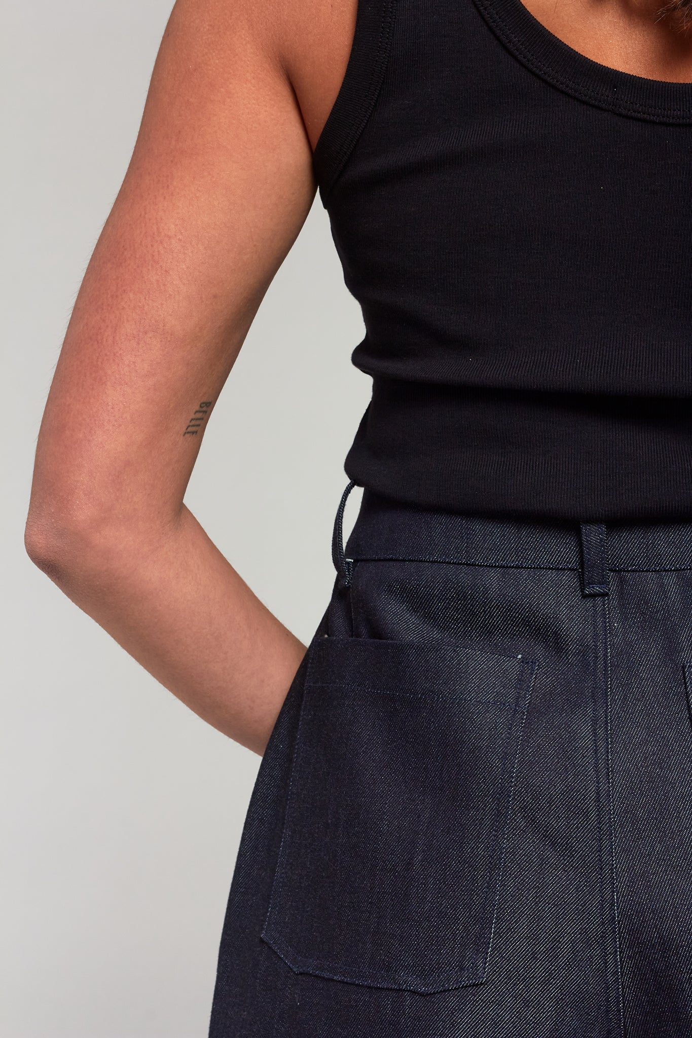 A.BCH A.39 Dark Indigo Raw Denim Tailored Shorts in Organic Cotton