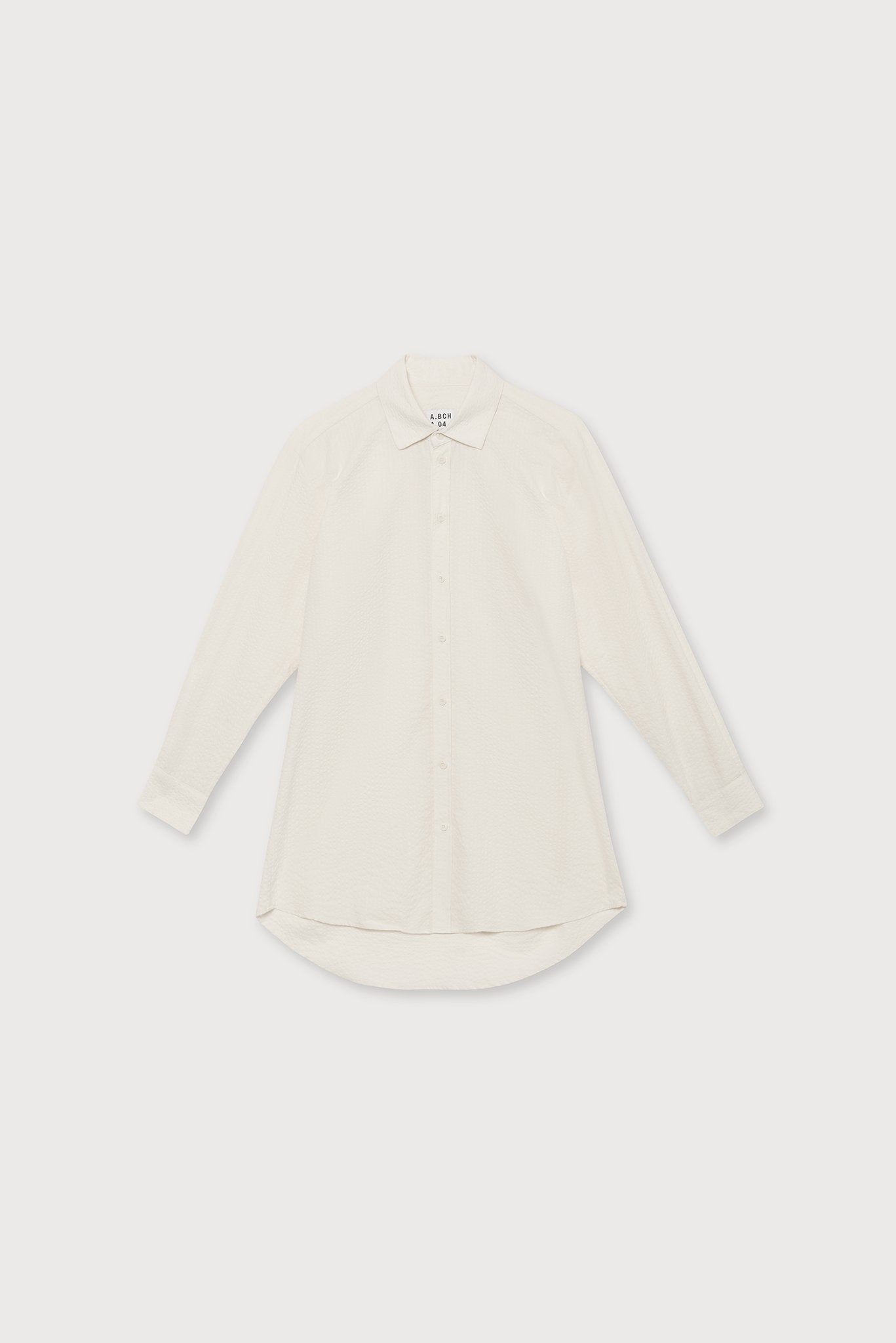 A.BCH A.42 Undyed Oversized Shirt in Organic Cotton Seersucker