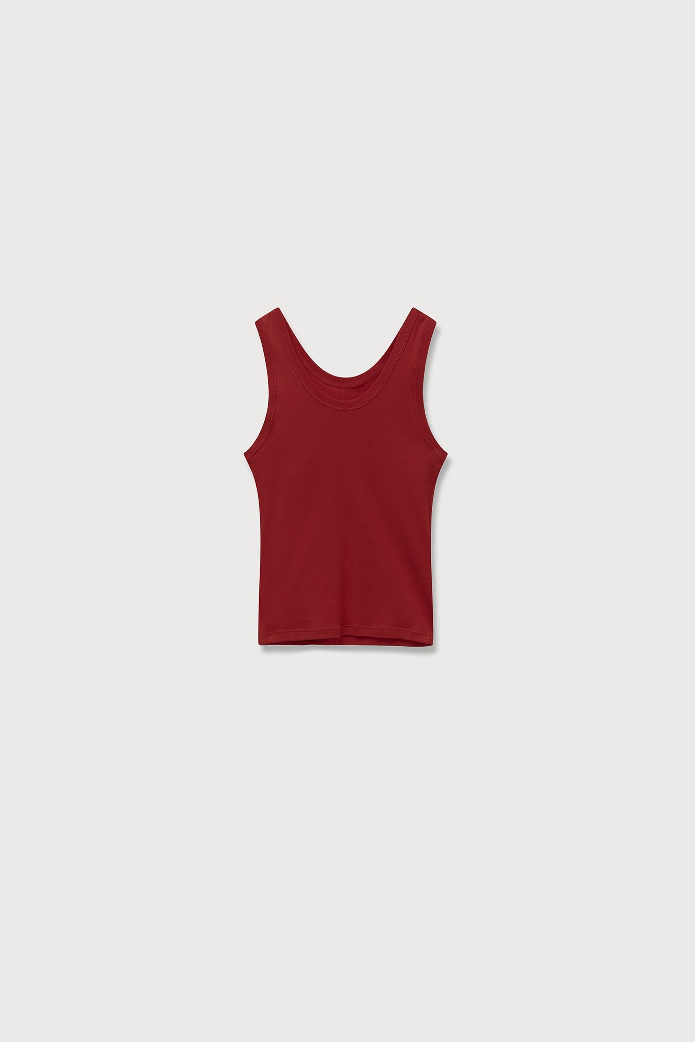 A.BCH A.44 Garnet Classic Rib Tank in Organic Cotton