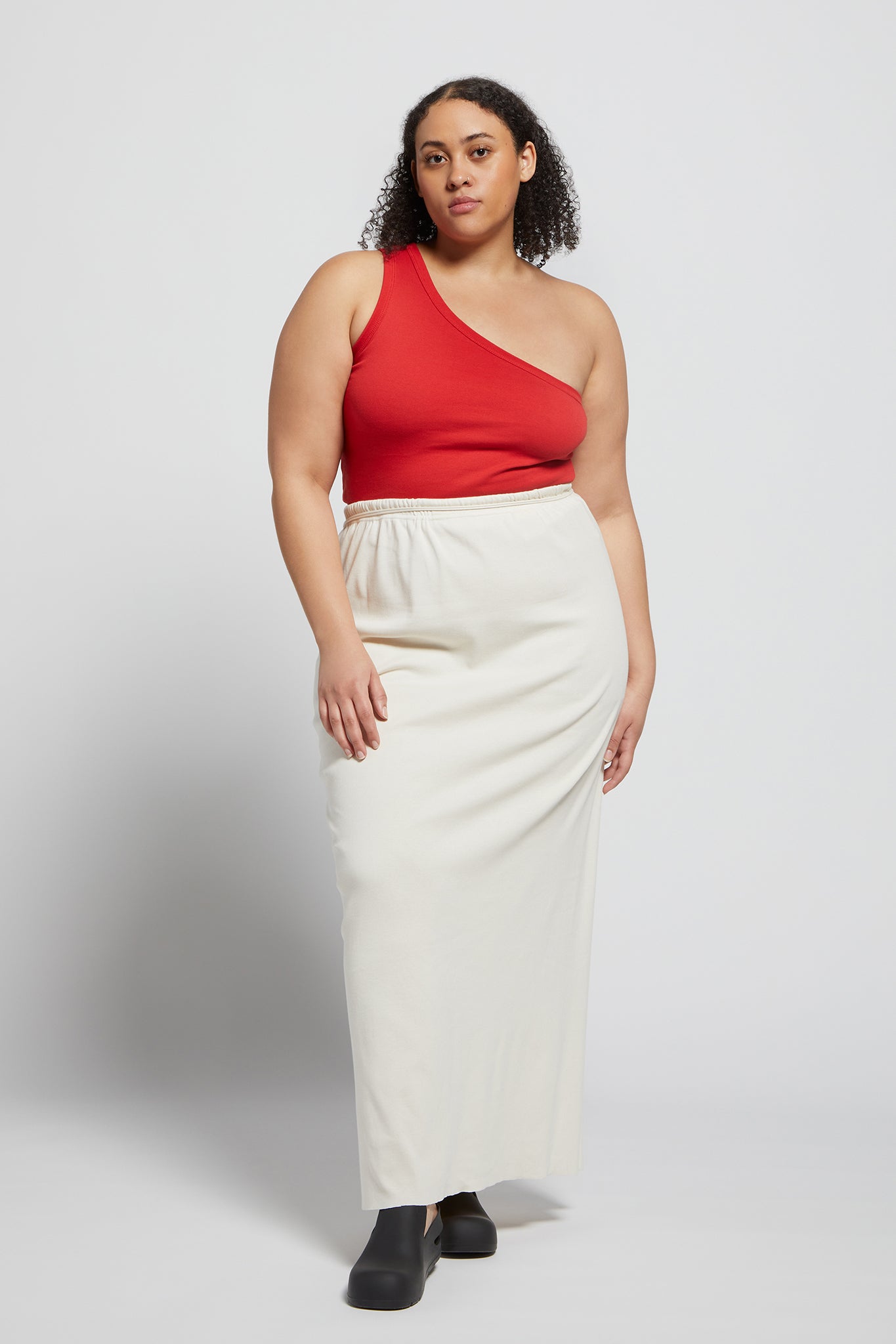 A.BCH A.44 Cherry 1 Shoulder Rib Tank in Organic Cotton