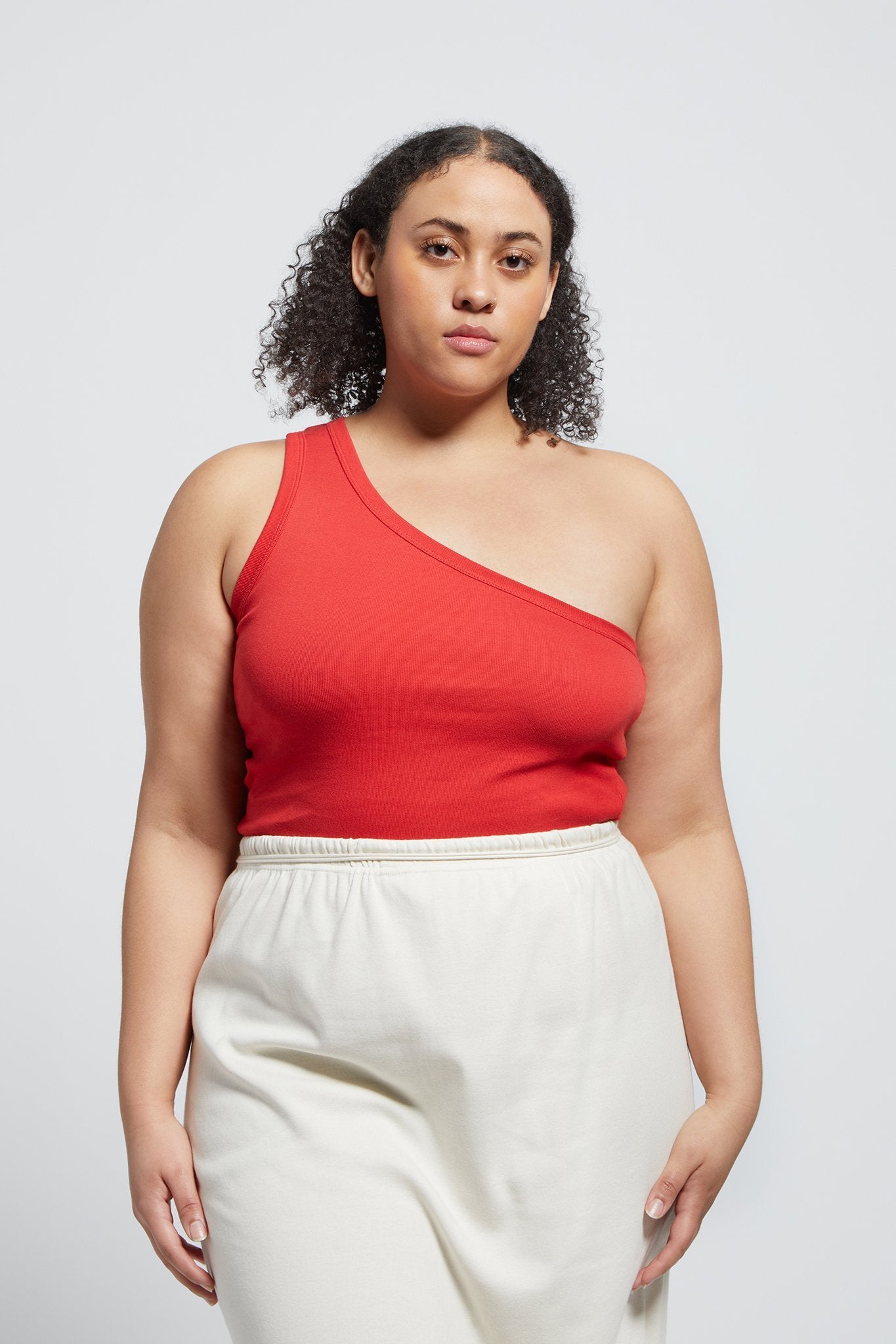 A.BCH A.44 Cherry 1 Shoulder Rib Tank in Organic Cotton