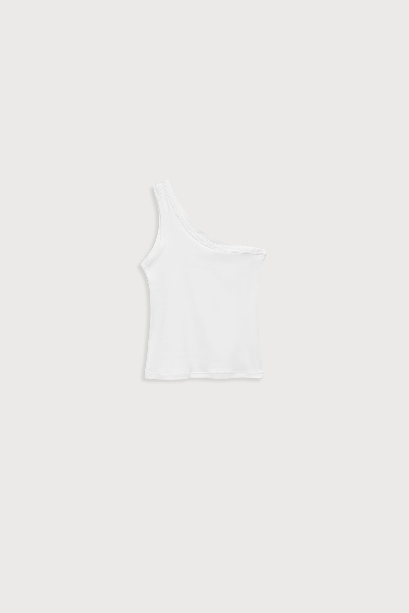 A.BCH A.44 Bone 1 Shoulder Rib Tank in Organic Cotton