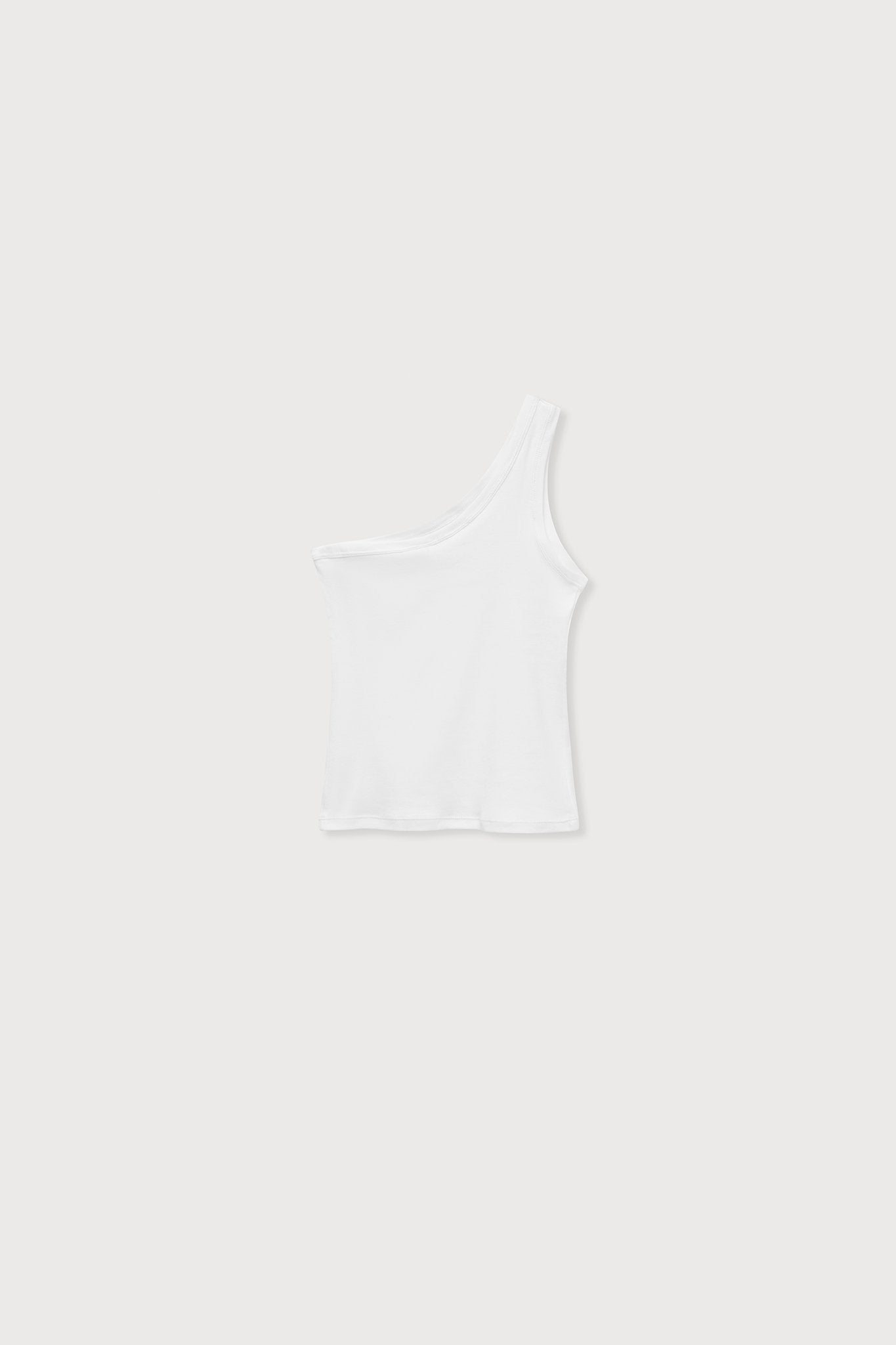 A.BCH A.44 Bone 1 Shoulder Rib Tank in Organic Cotton
