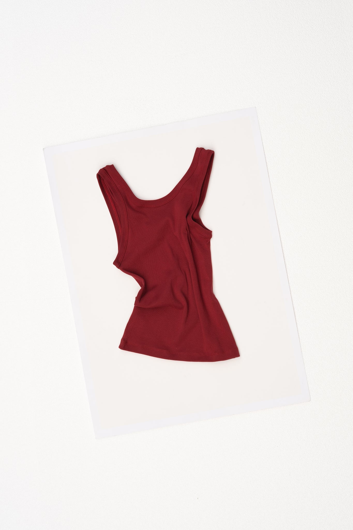 A.44 Garnet Classic Tank Top in Organic Cotton Rib