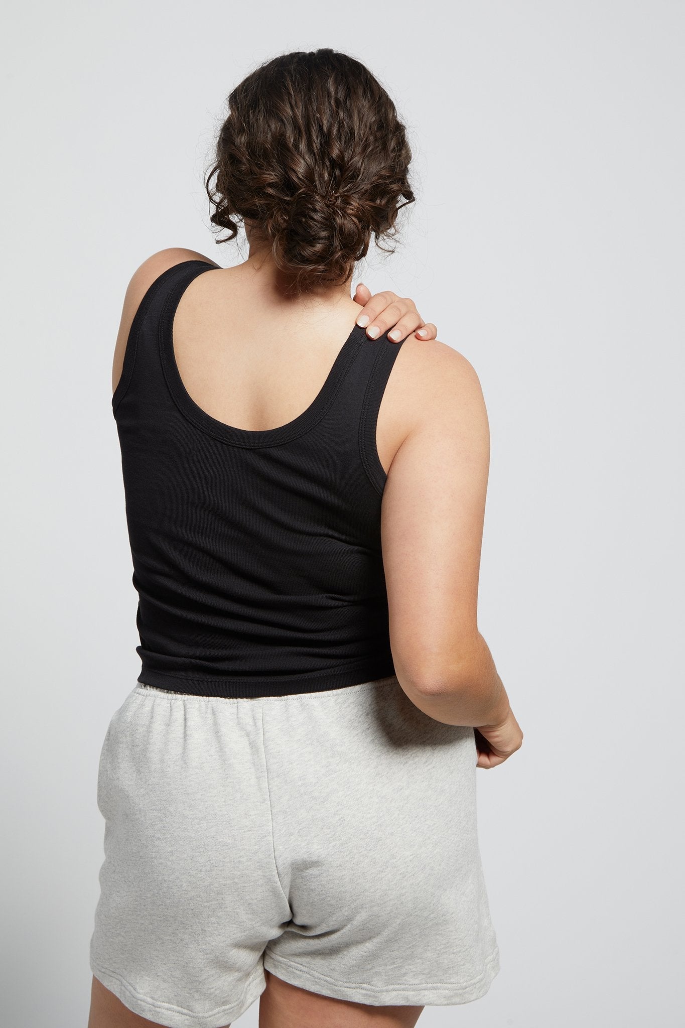 A.BCH A.44 Black Classic Tank in Organic Cotton