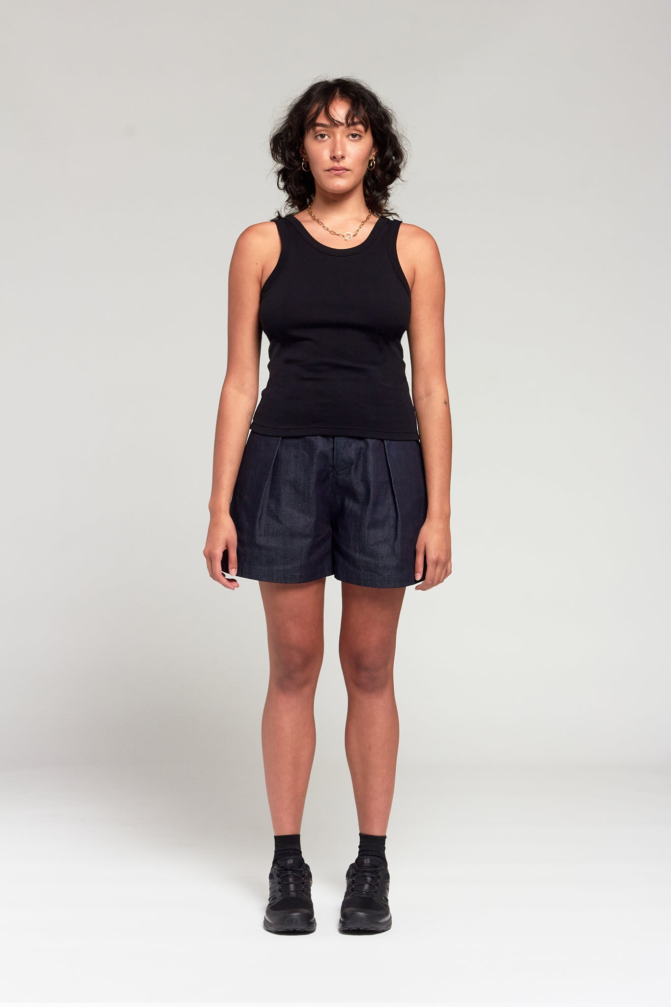 A.BCH A.44 Black Classic Tank in Organic Cotton