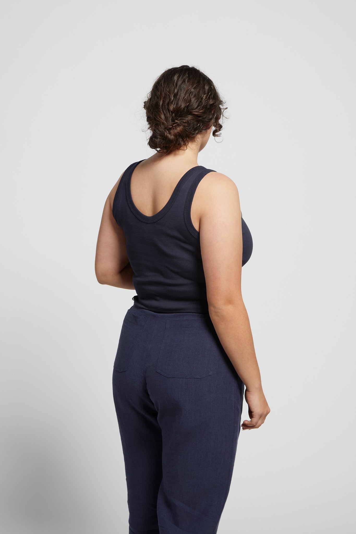 A.BCH A.44 Navy Classic Tank in Organic Cotton