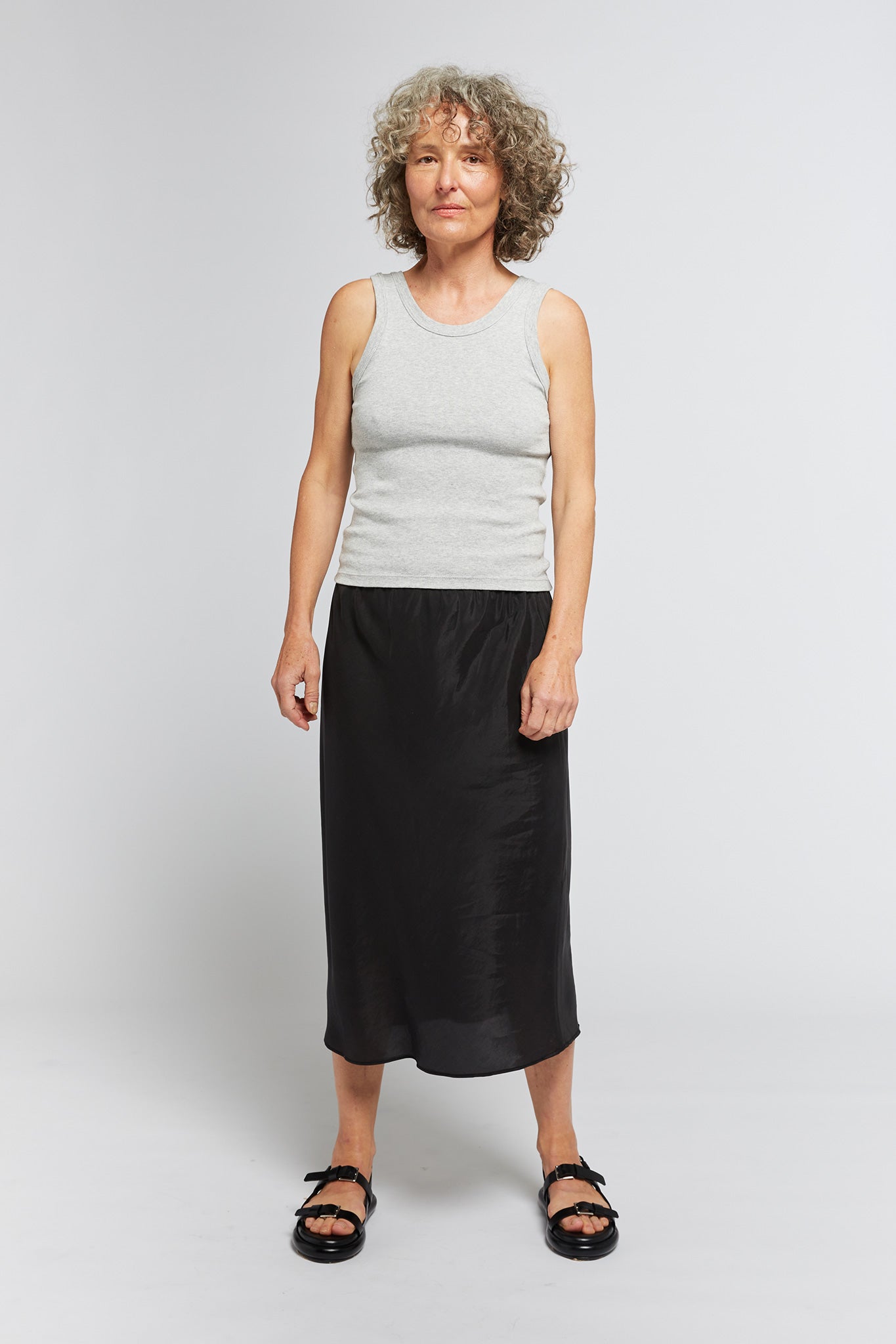 A.BCH A.44 Grey MarleClassic Tank in Organic Cotton