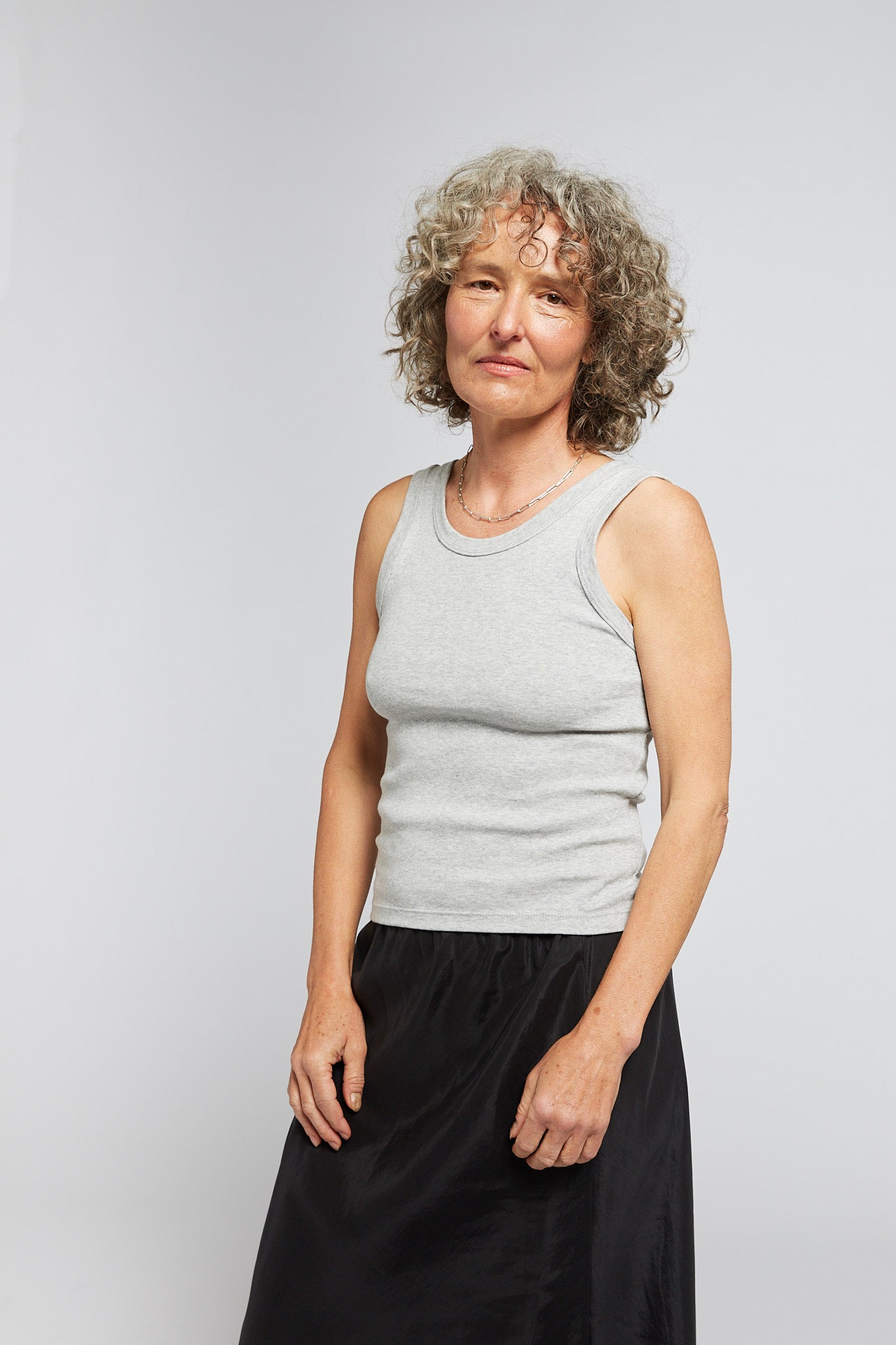 A.BCH A.44 Grey MarleClassic Tank in Organic Cotton
