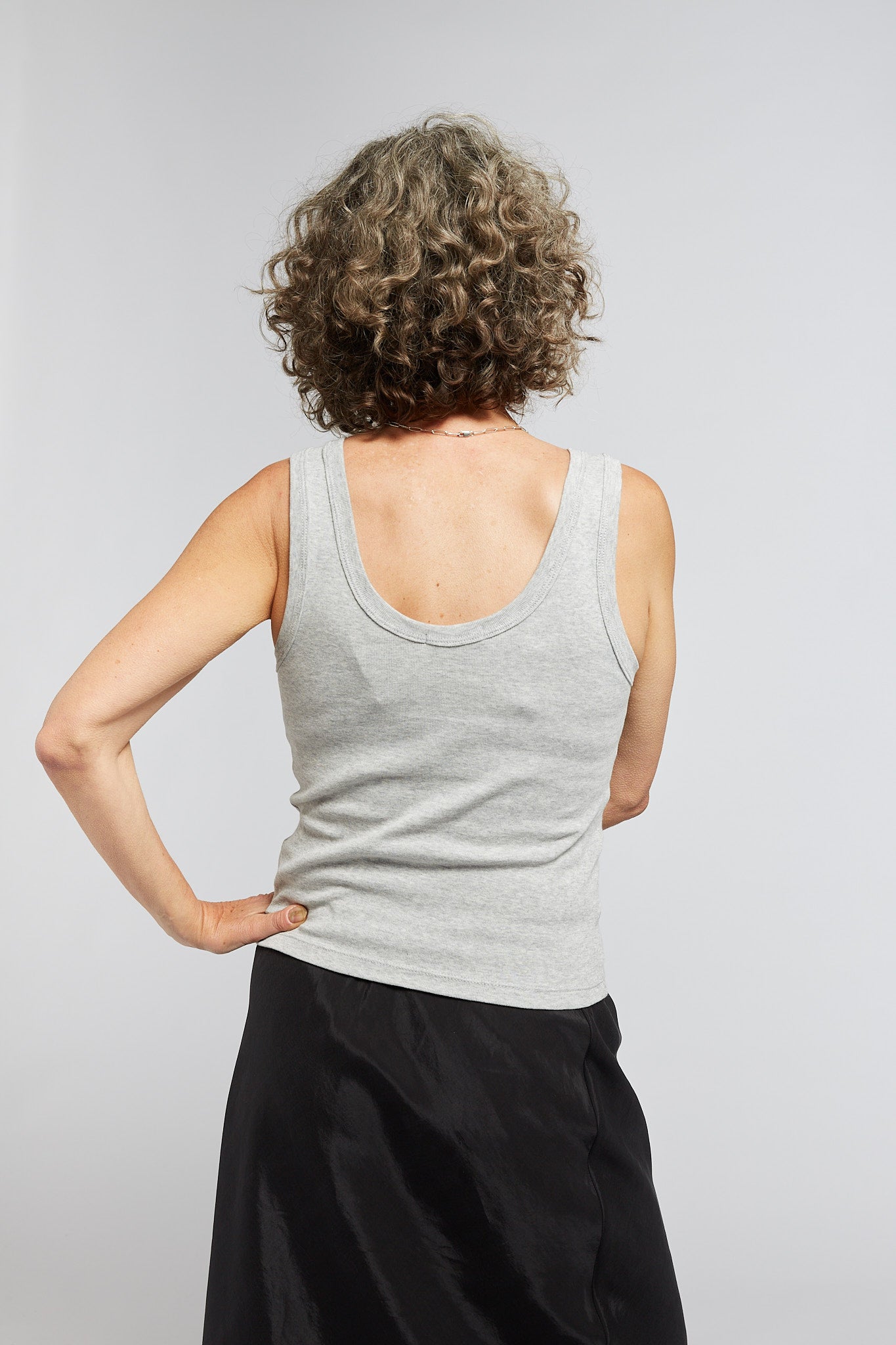 A.BCH A.44 Grey MarleClassic Tank in Organic Cotton