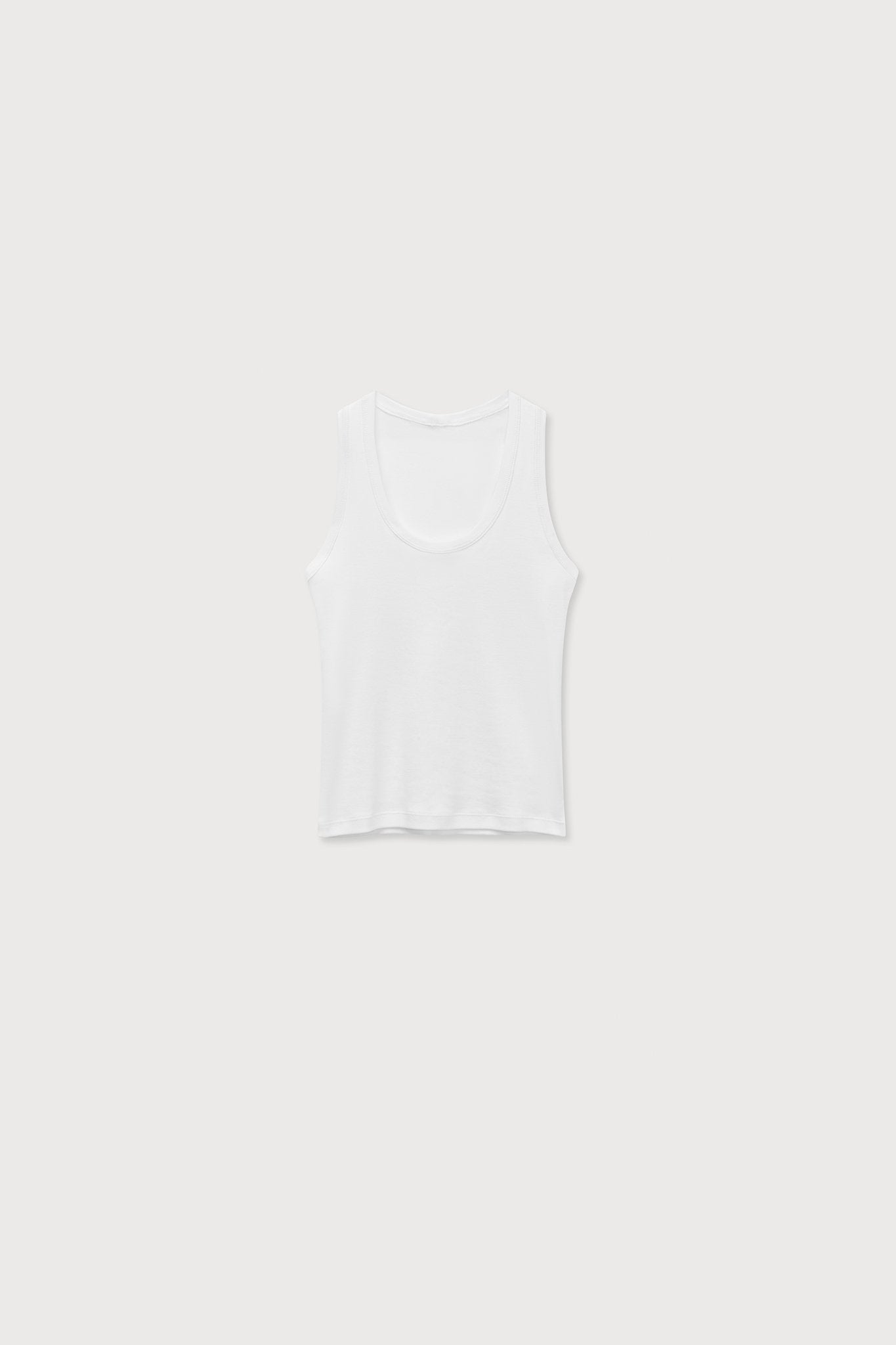 A.BCH A.44 Bone Scoop Neck Rib Tank in Organic Cotton