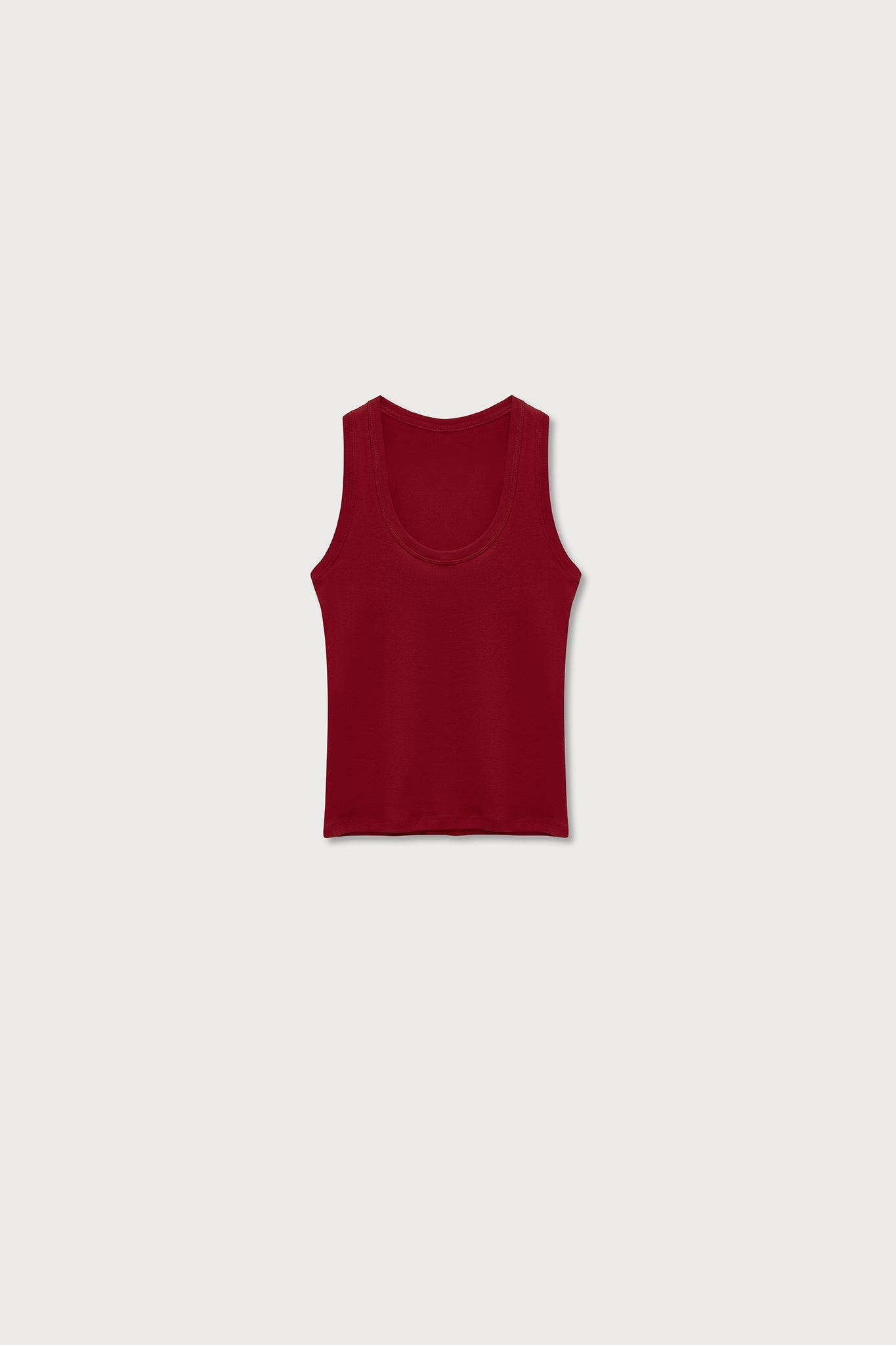 A.BCH A.44 Garnet Scoop Neck Rib Tank in Organic Cotton