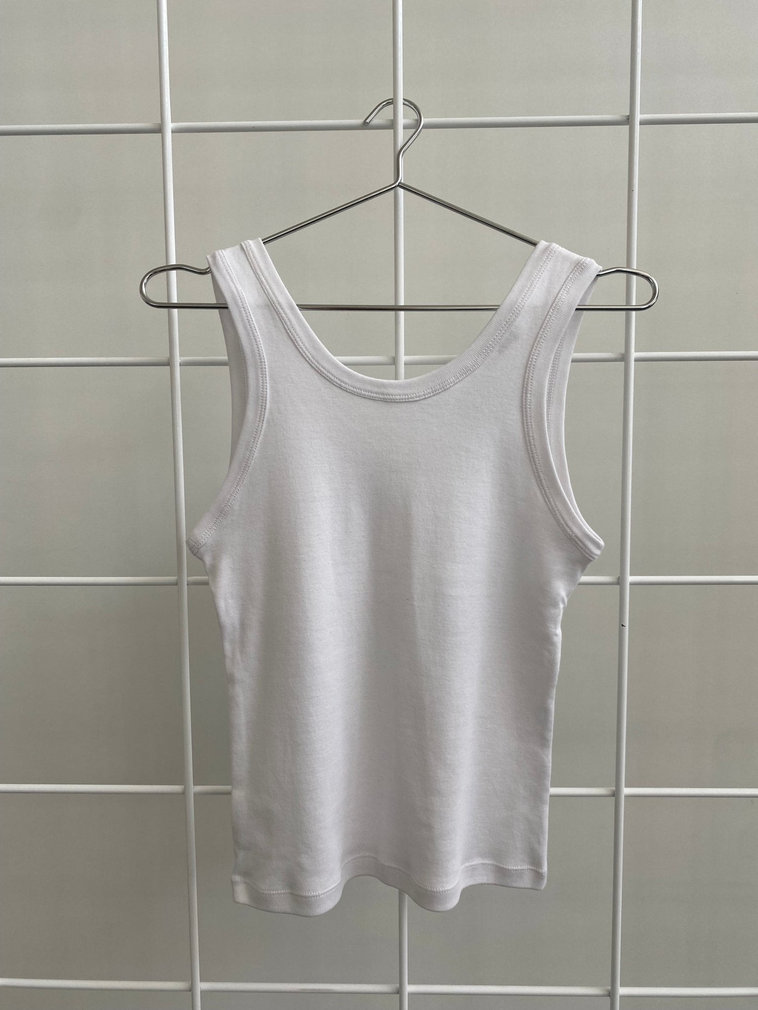 A.BCH A.44 White Classic Tank in Organic Cotton