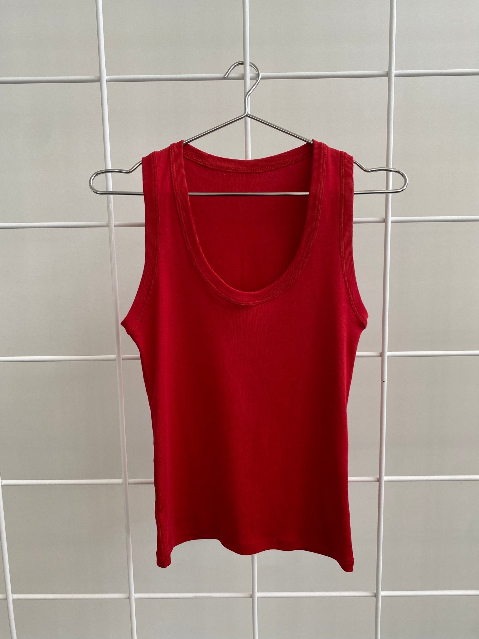 A.BCH A.44 Cherry Scoop Neck Rib Tank in Organic Cotton