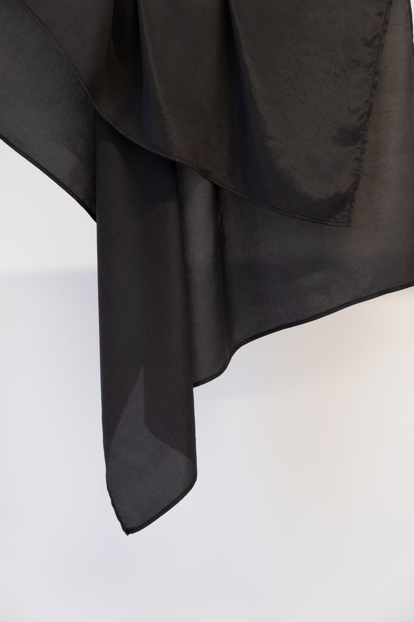 A.54 Black Silky Scarf in Tencel