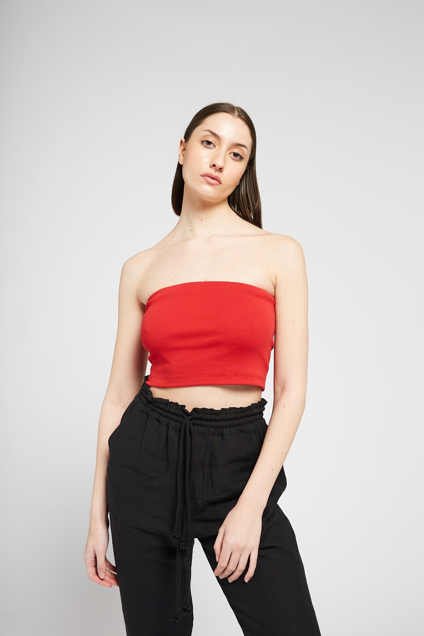 A.BCH A.55 Cherry Tube Top in Organic Cotton