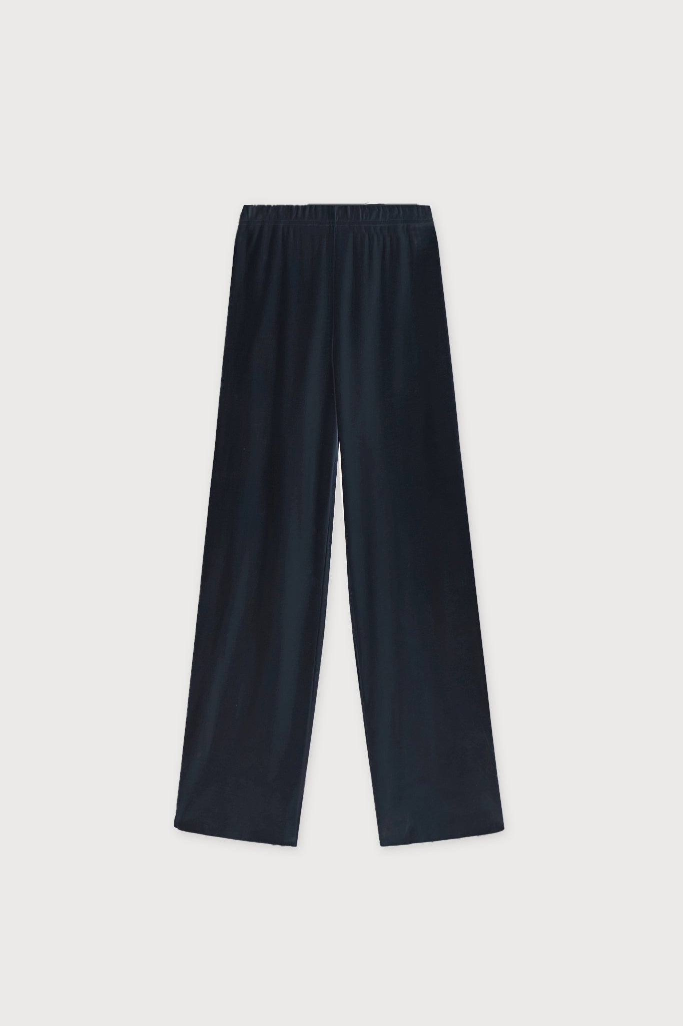 A.BCH A.57 Black Rib Skivvy Trousers in Black Organic Cotton