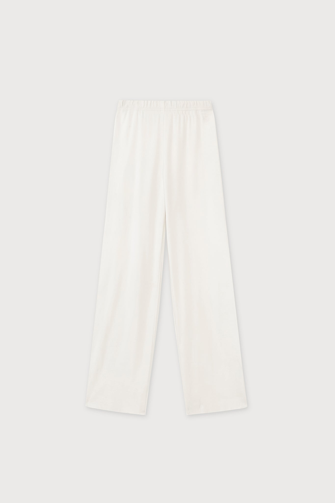 A.BCH A.57 Black Rib Skivvy Trousers in Bone Organic Cotton