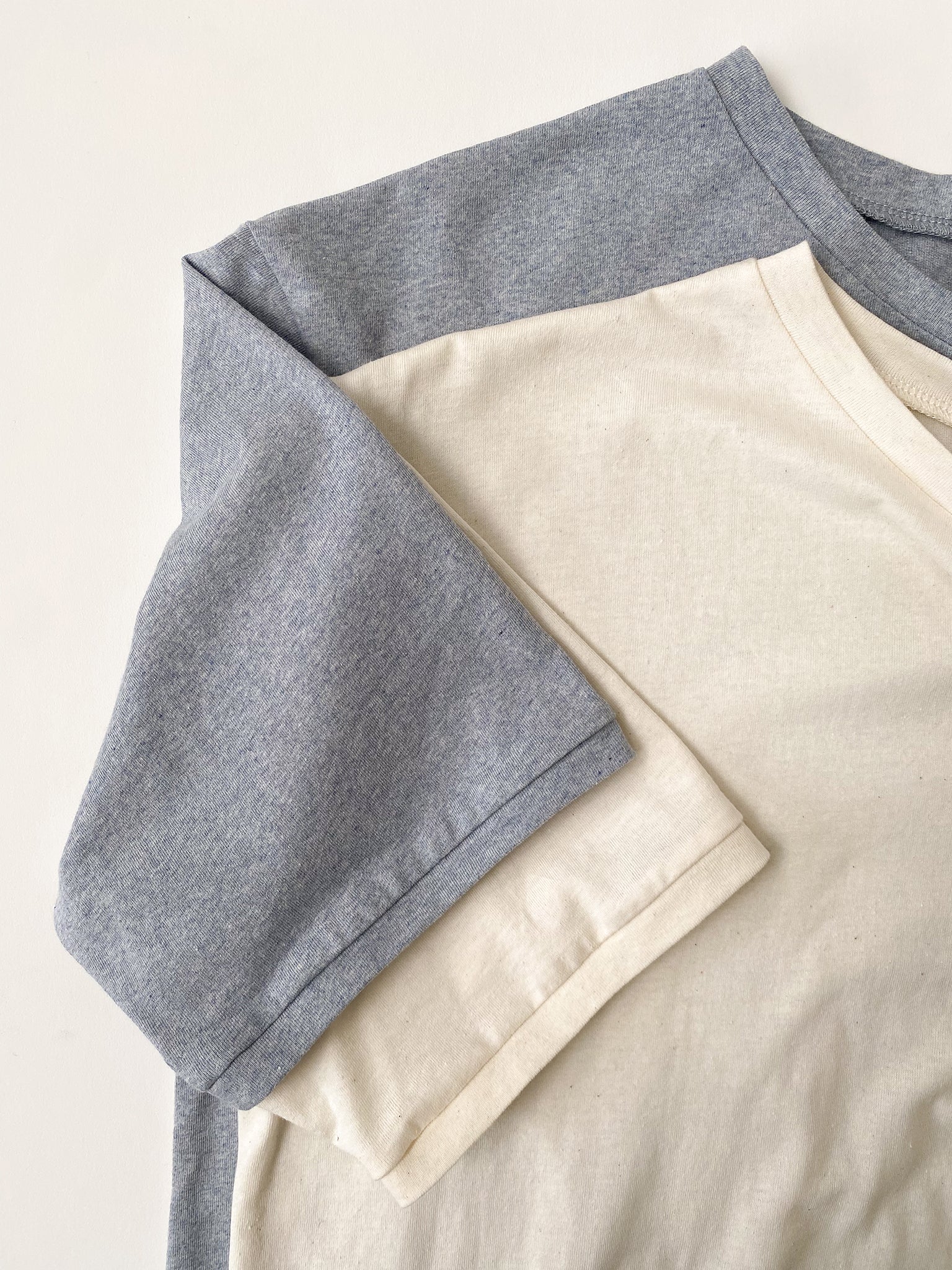 A.BCH A.58 Light Blue Marle and Undyed in Recycled and Organic cotton