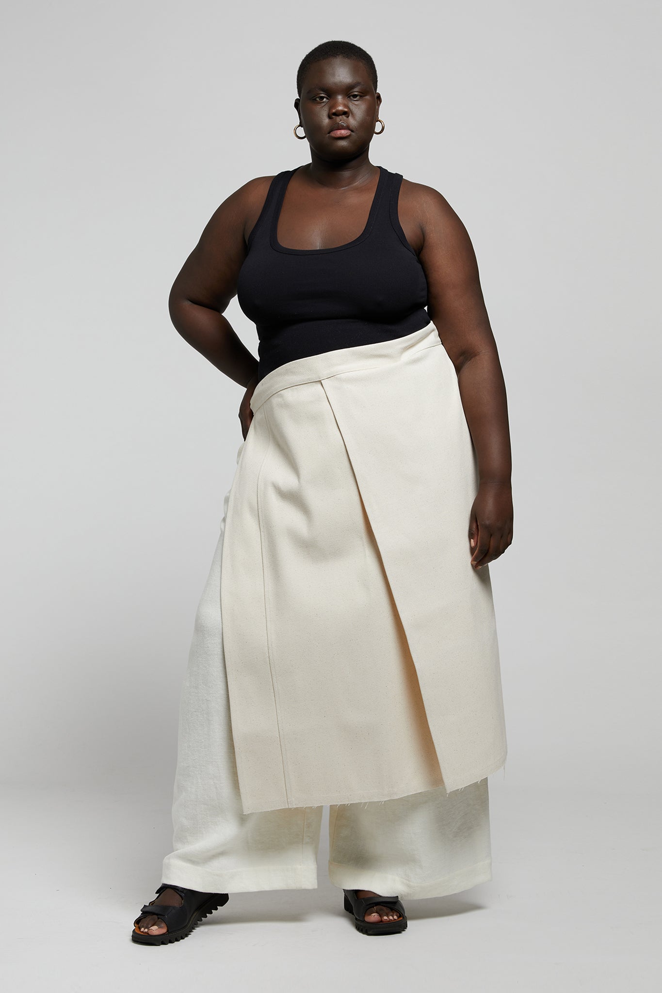 A.61 Undyed Canvas Workshop Apron in Recycled Cotton