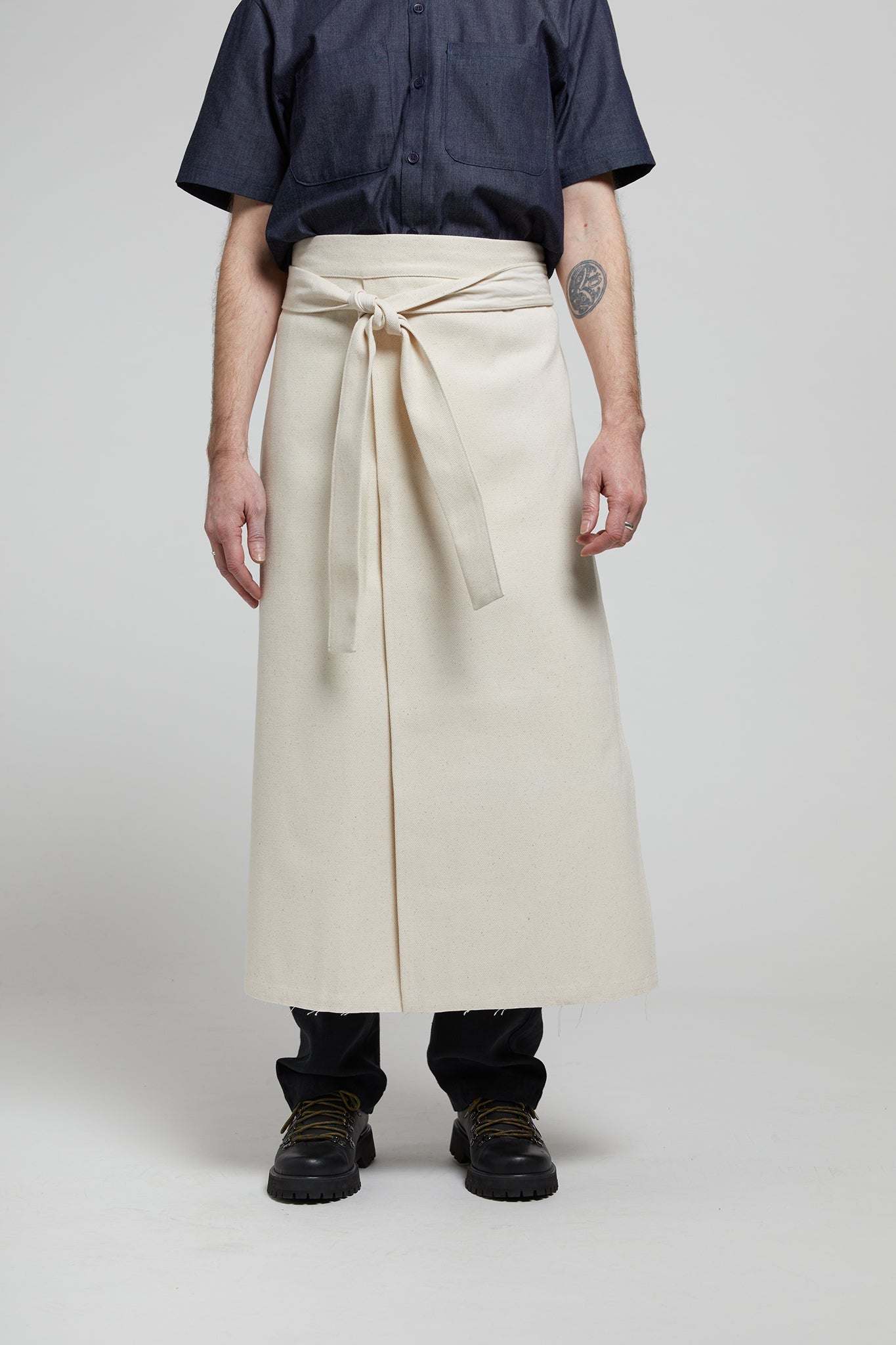 A.61 Undyed Canvas Workshop Apron in Recycled Cotton