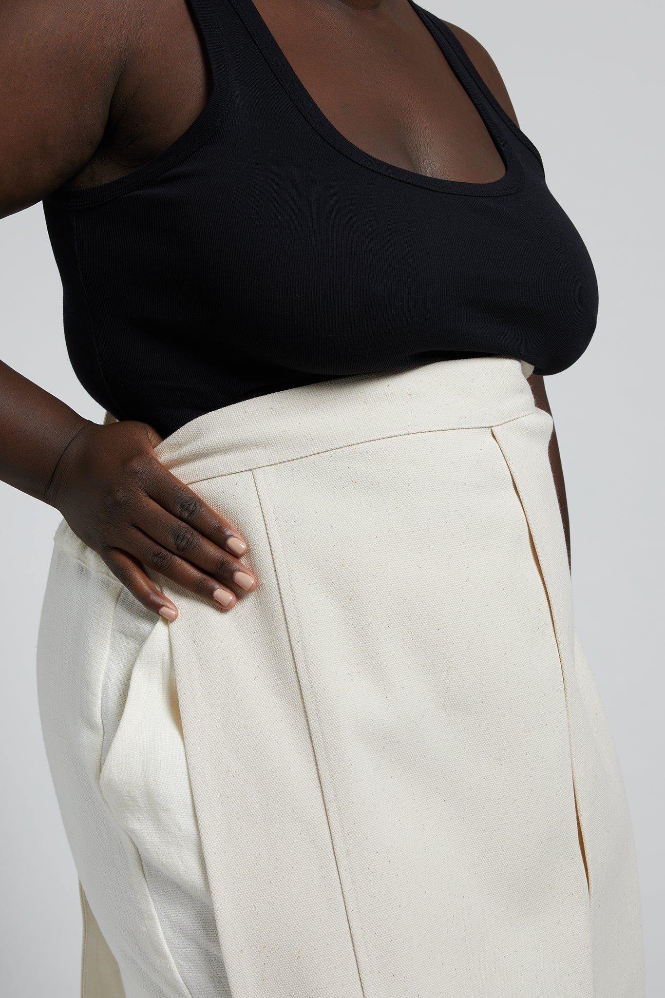 A.61 Undyed Canvas Workshop Apron in Recycled Cotton