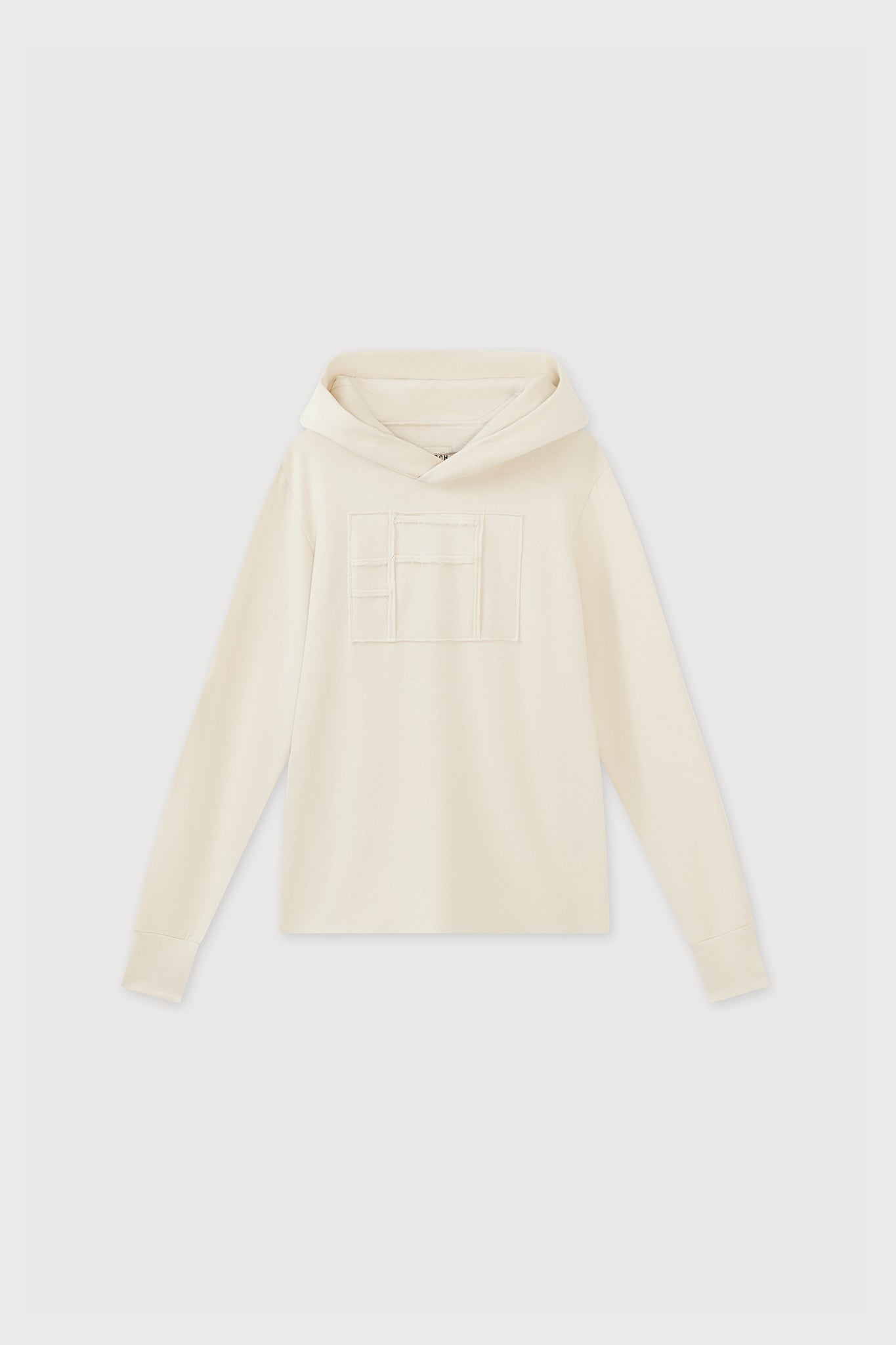 A.62 Undyed fleece hood sweater in organic cotton