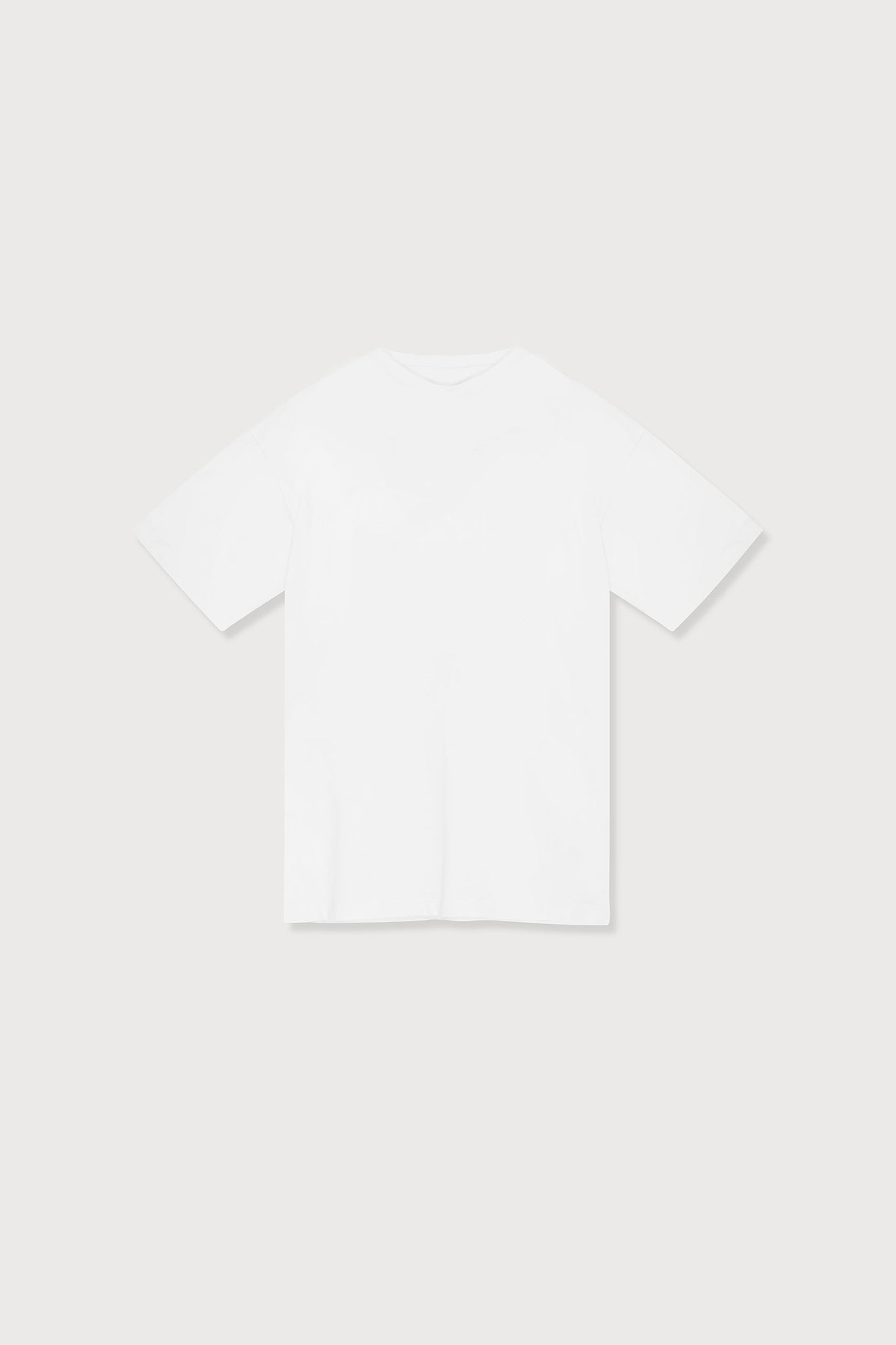 A.65 White High Crew T-Shirt in Organic Cotton