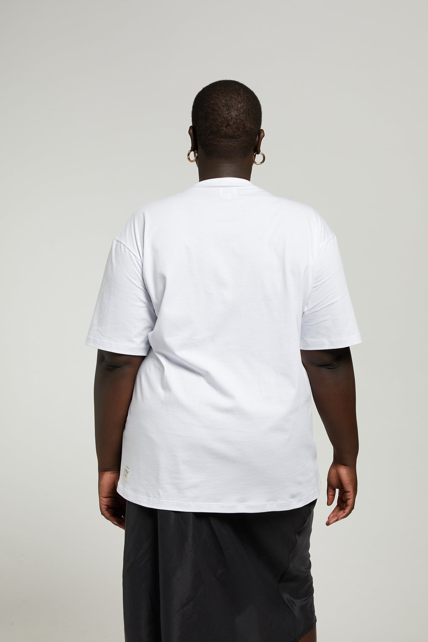 A.65 White High Crew T-Shirt in Organic Cotton