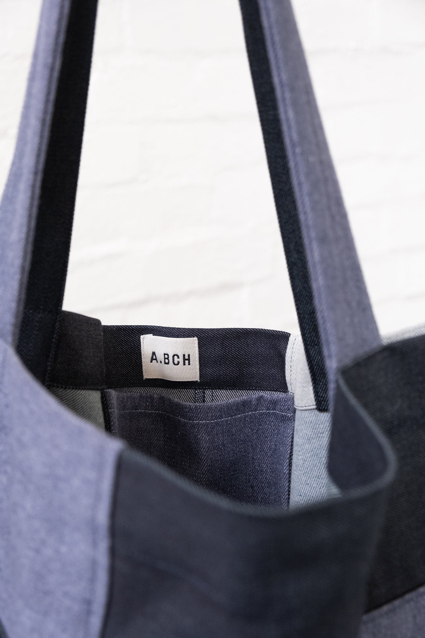 A.BCH Red Line Cutpiece Denim Tote Bag