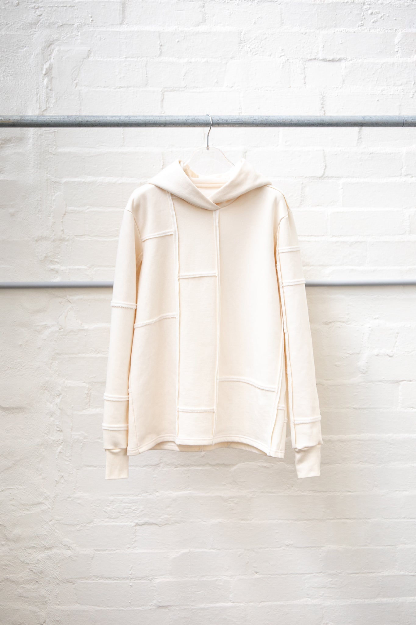 A.CFH Undyed fleece hood sweater in organic cotton