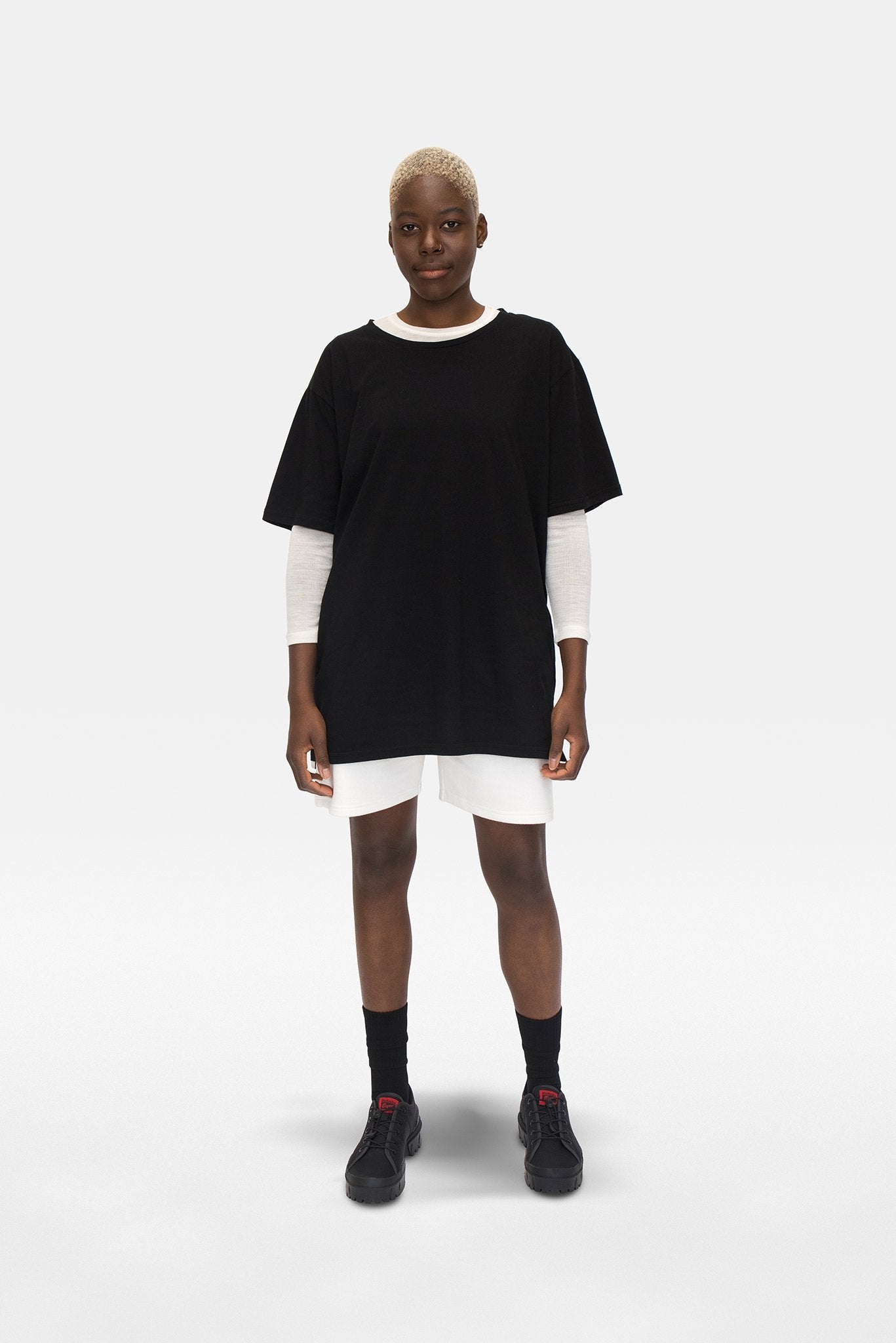 A.BCH A.01 Black Longline T-Shirt in Organic Cotton