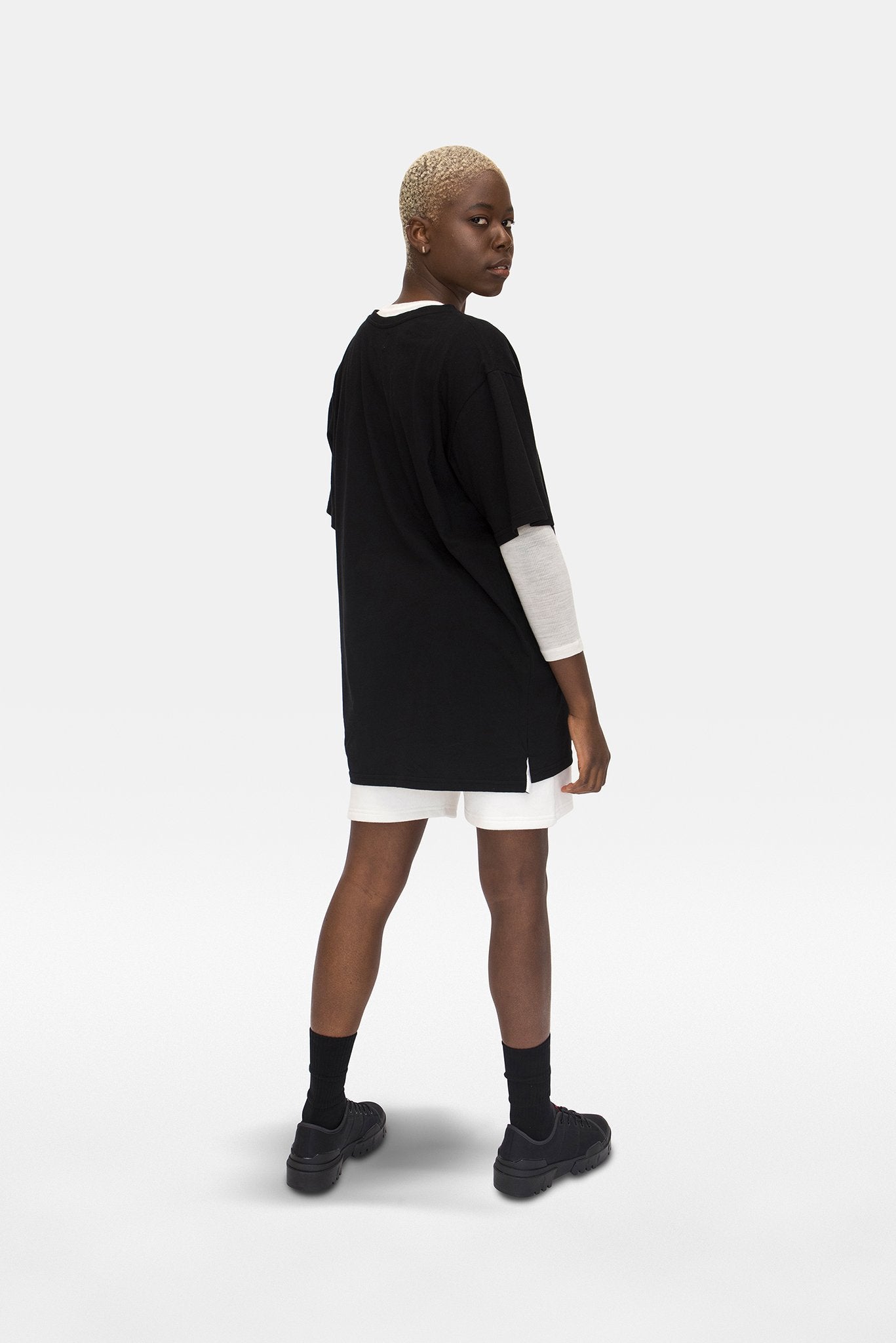 A.BCH A.01 Black Longline T-Shirt in Organic Cotton